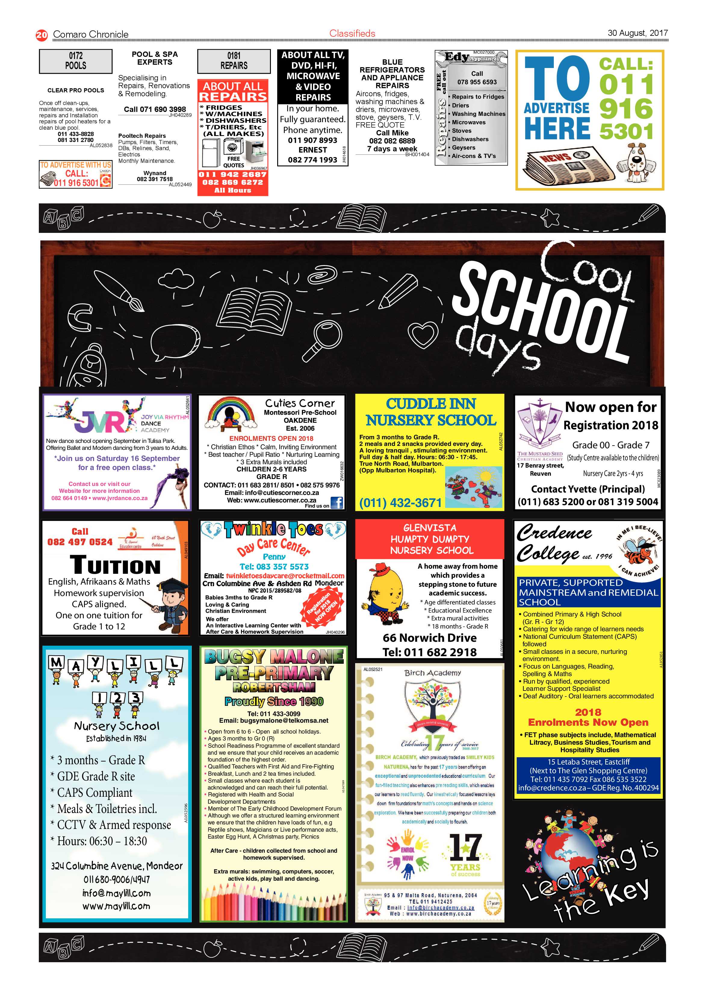 Comaro Chronicle 30 August 2017 page 20