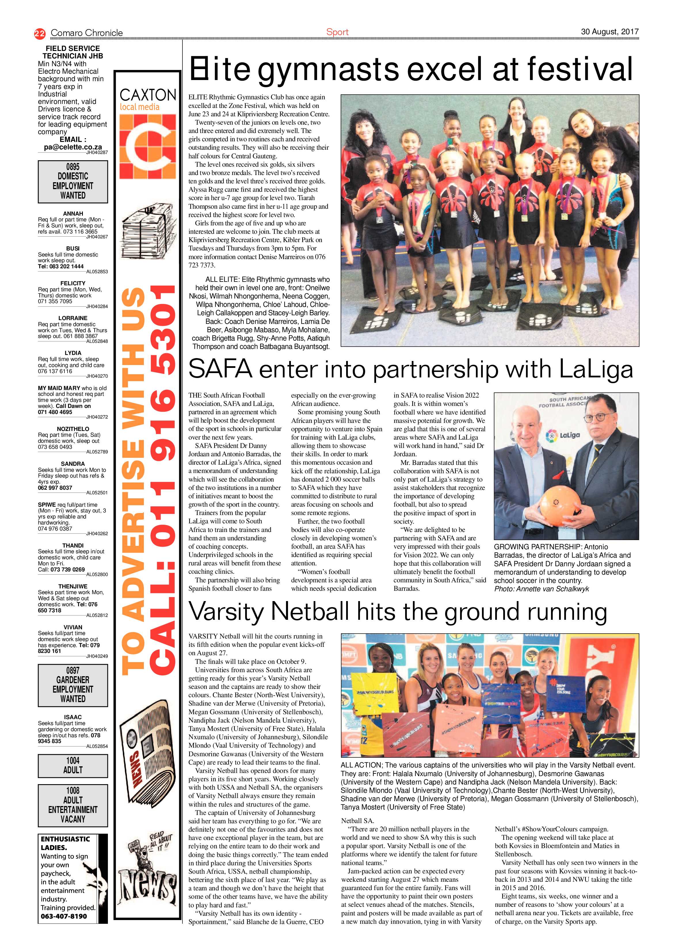 Comaro Chronicle 30 August 2017 page 22