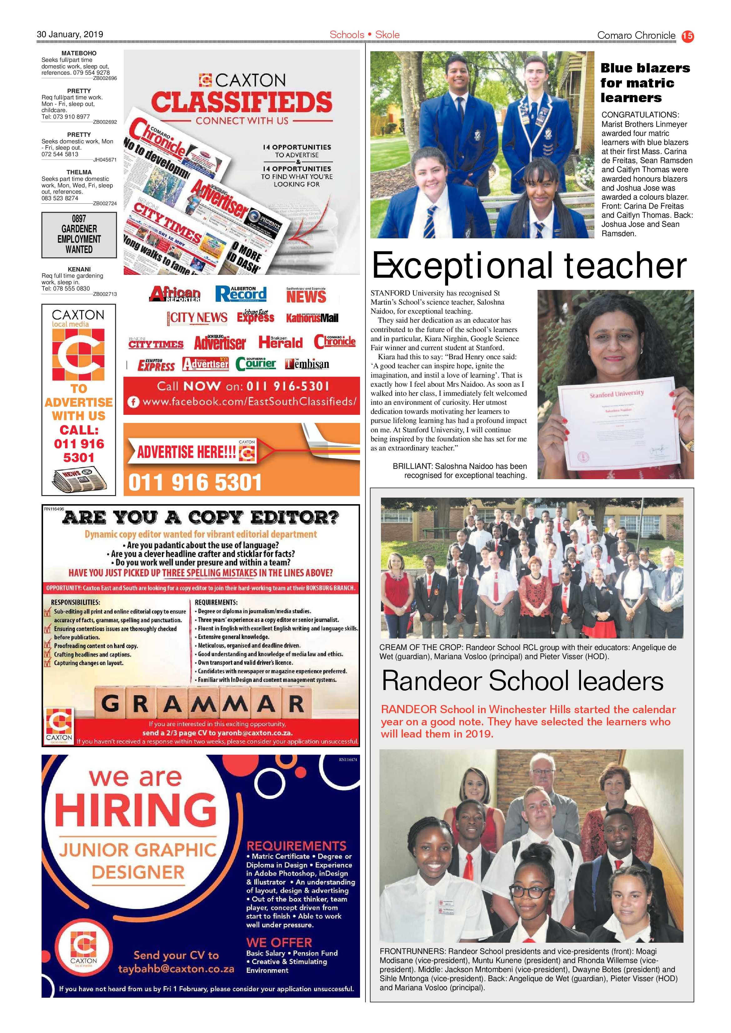 Comaro Chronicle 30 January 2019 page 15