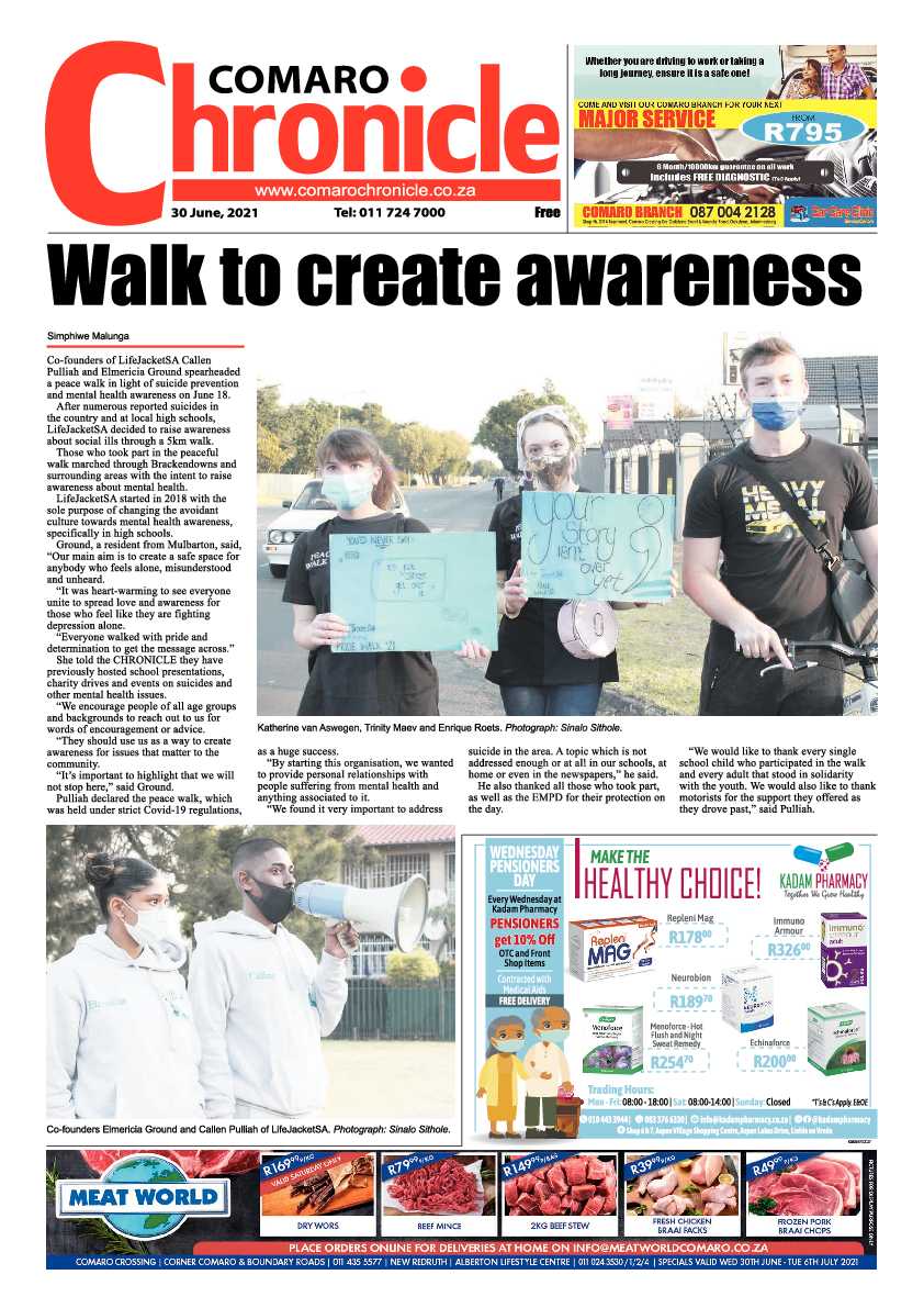 Comaro Chronicle 30 June 2021 page 1