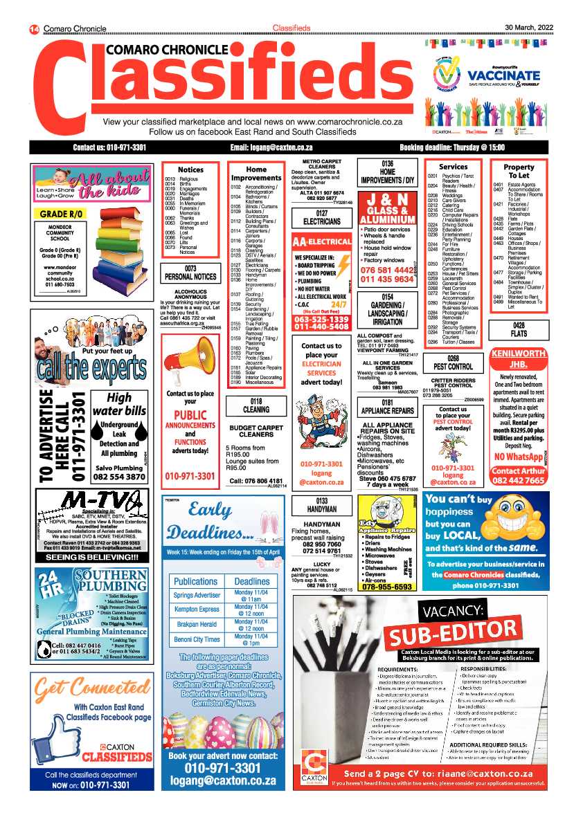 Comaro Chronicle 30 March 2022 page 16