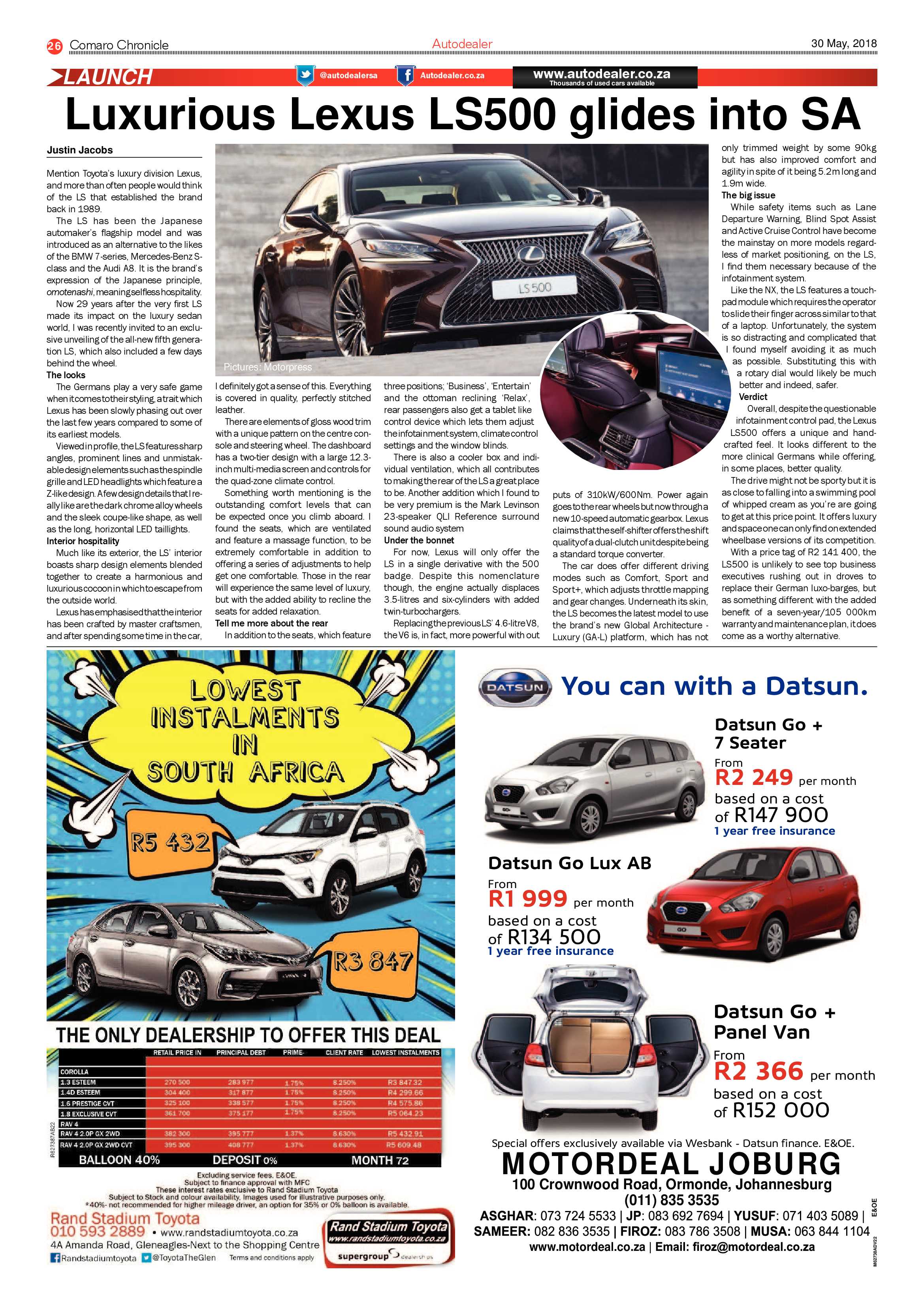 Comaro Chronicle 30 May 2018 page 26
