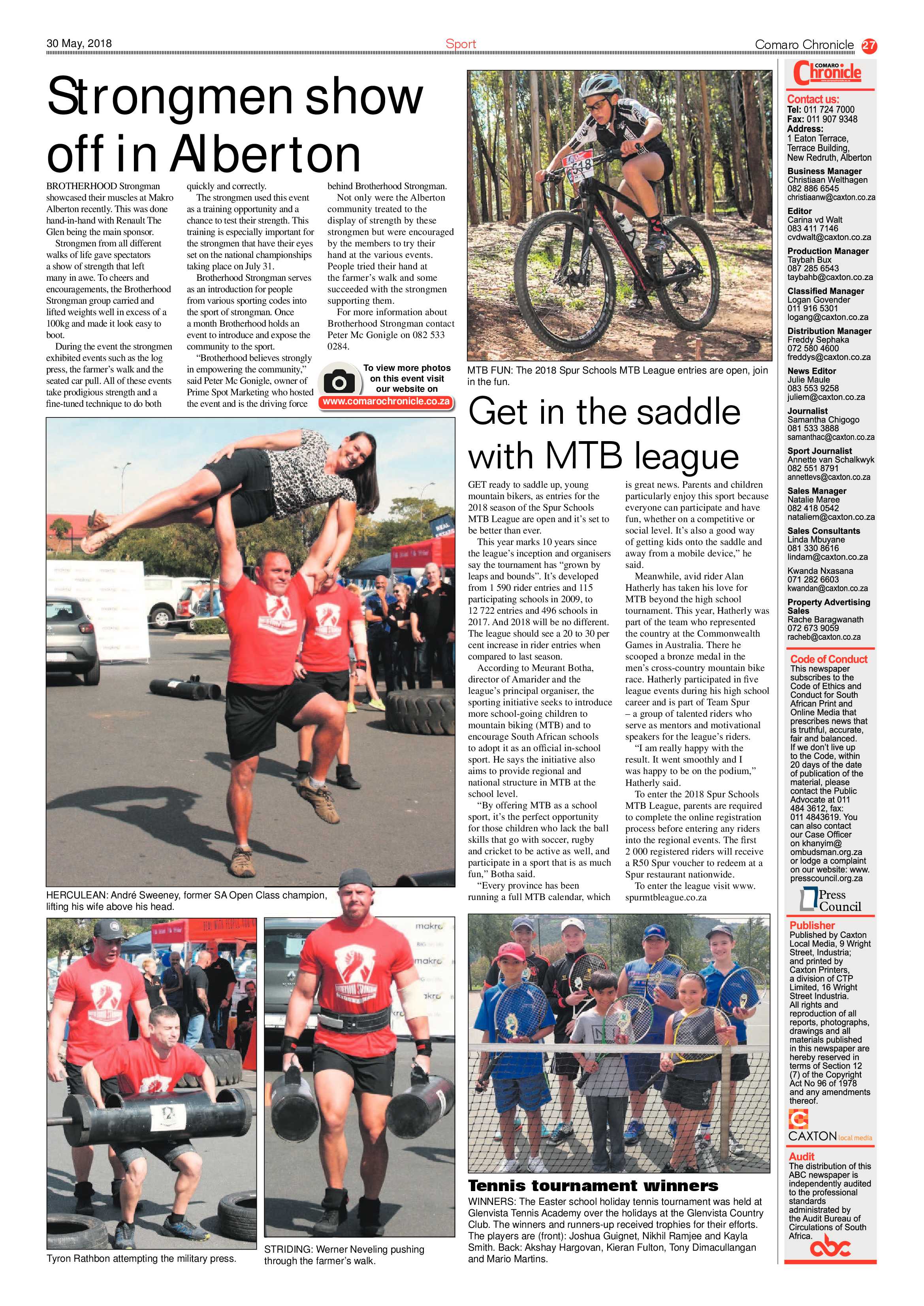 Comaro Chronicle 30 May 2018 page 27
