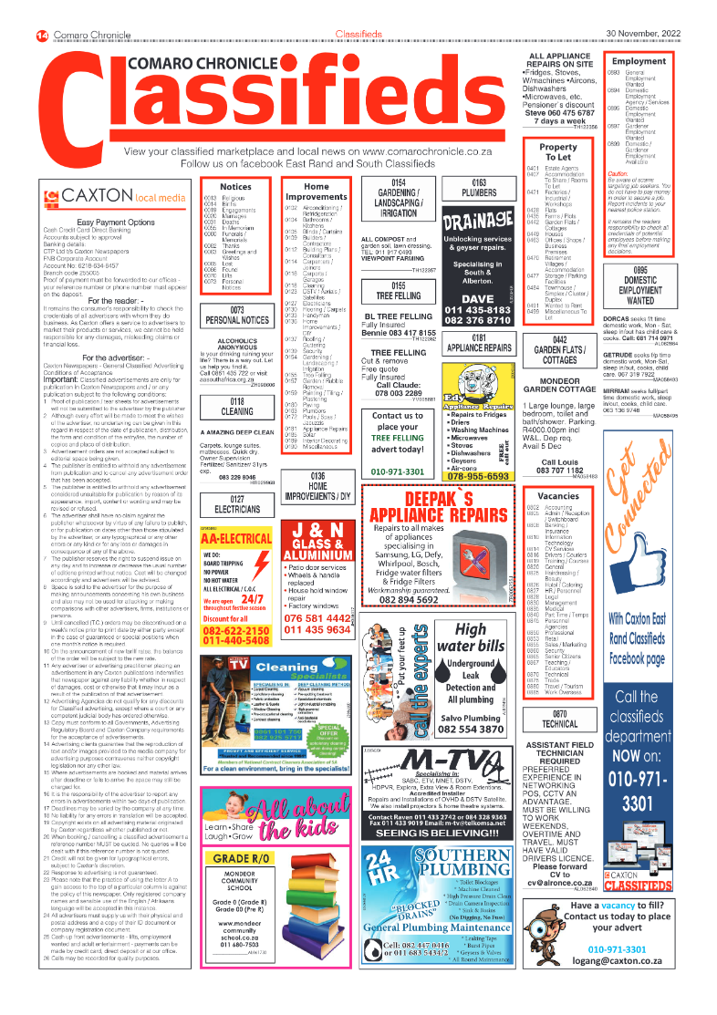 Comaro Chronicle 30 Nov 2022 page 16