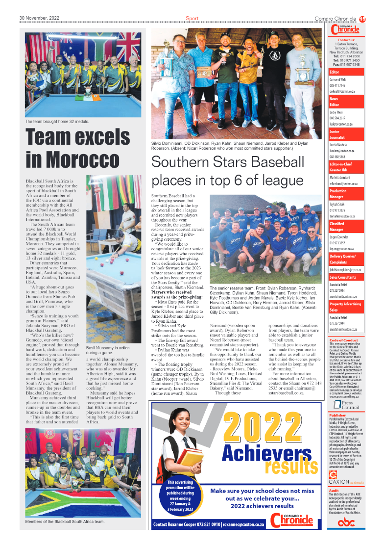 Comaro Chronicle 30 Nov 2022 page 17