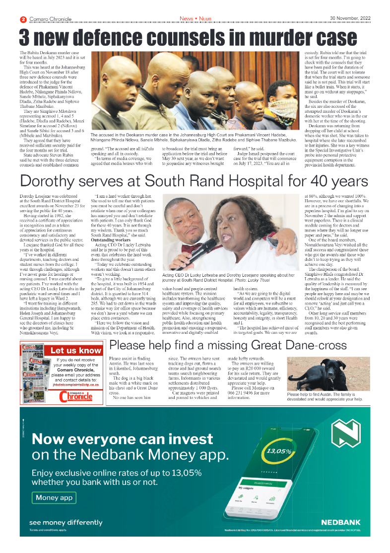 Comaro Chronicle 30 Nov 2022 page 4