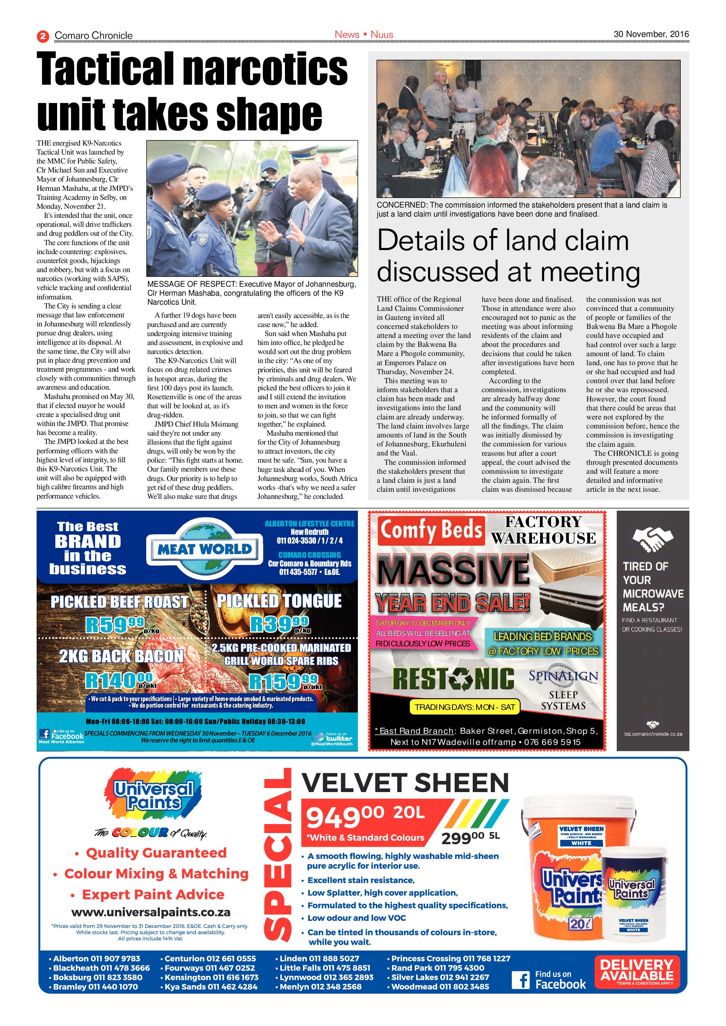 Comaro Chronicle 30 November 2016 page 2