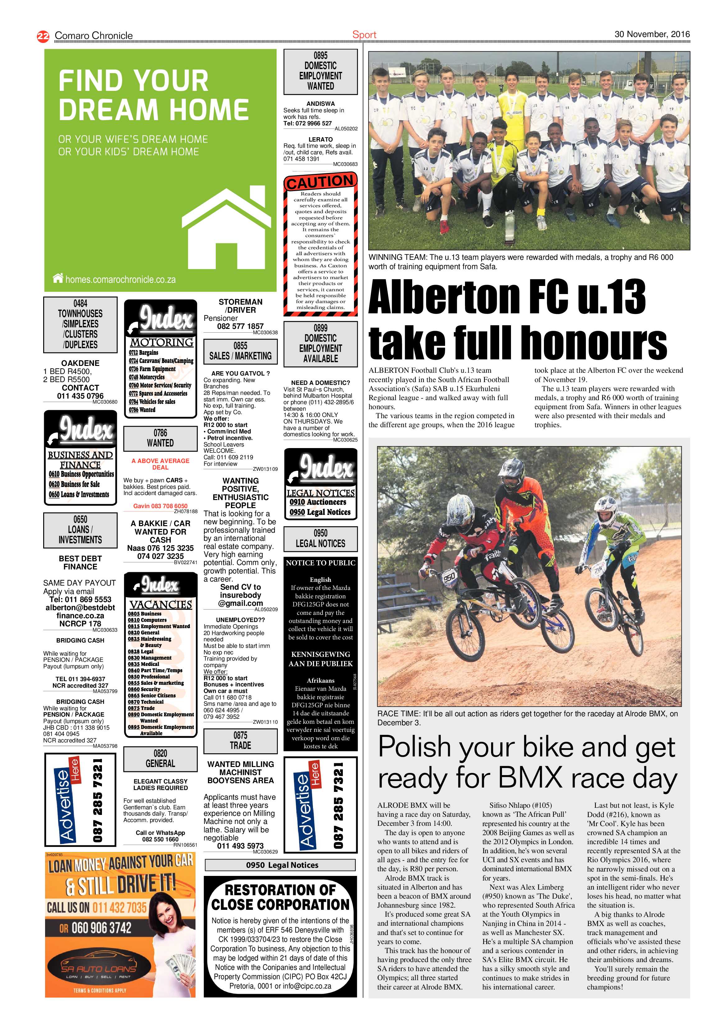 Comaro Chronicle 30 November 2016 page 22