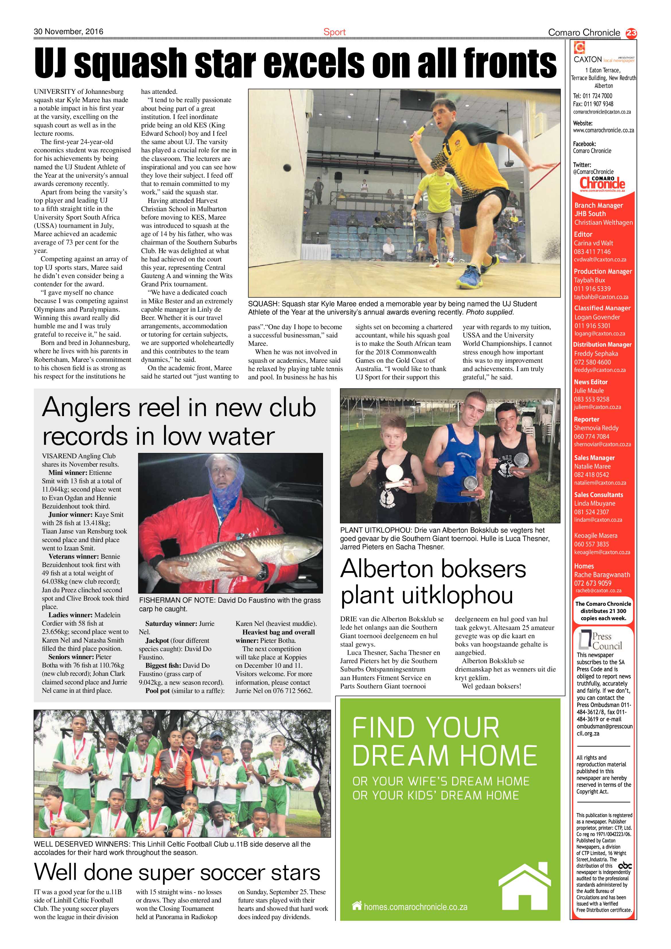 Comaro Chronicle 30 November 2016 page 23
