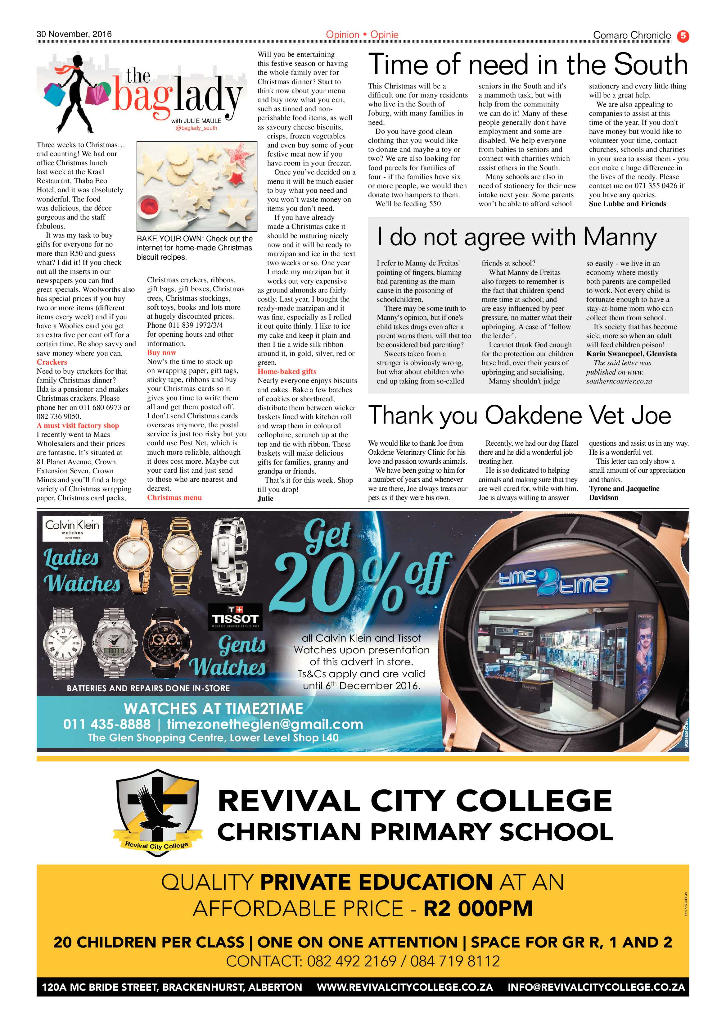 Comaro Chronicle 30 November 2016 page 5