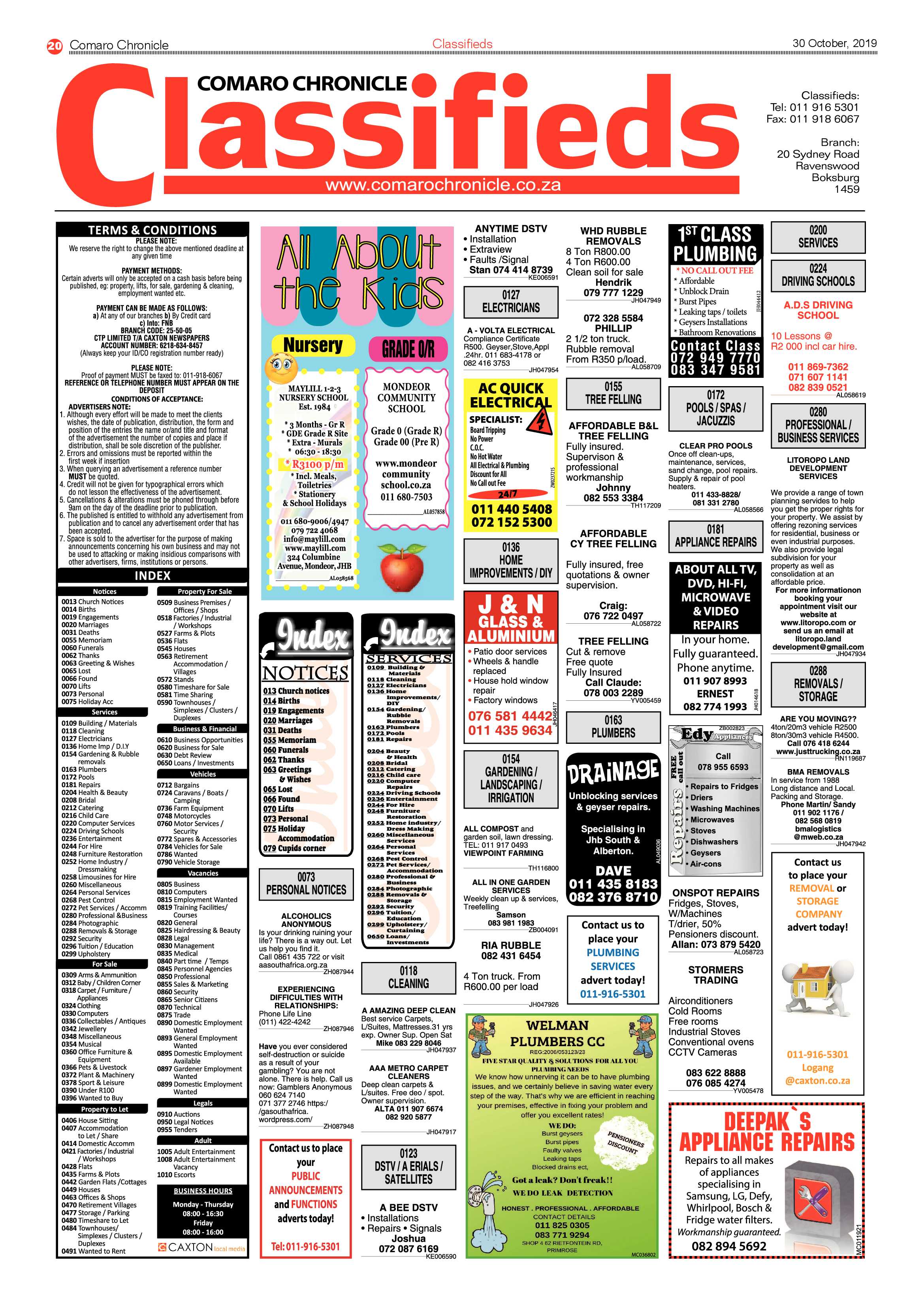Comaro Chronicle 30 October 2019 page 20