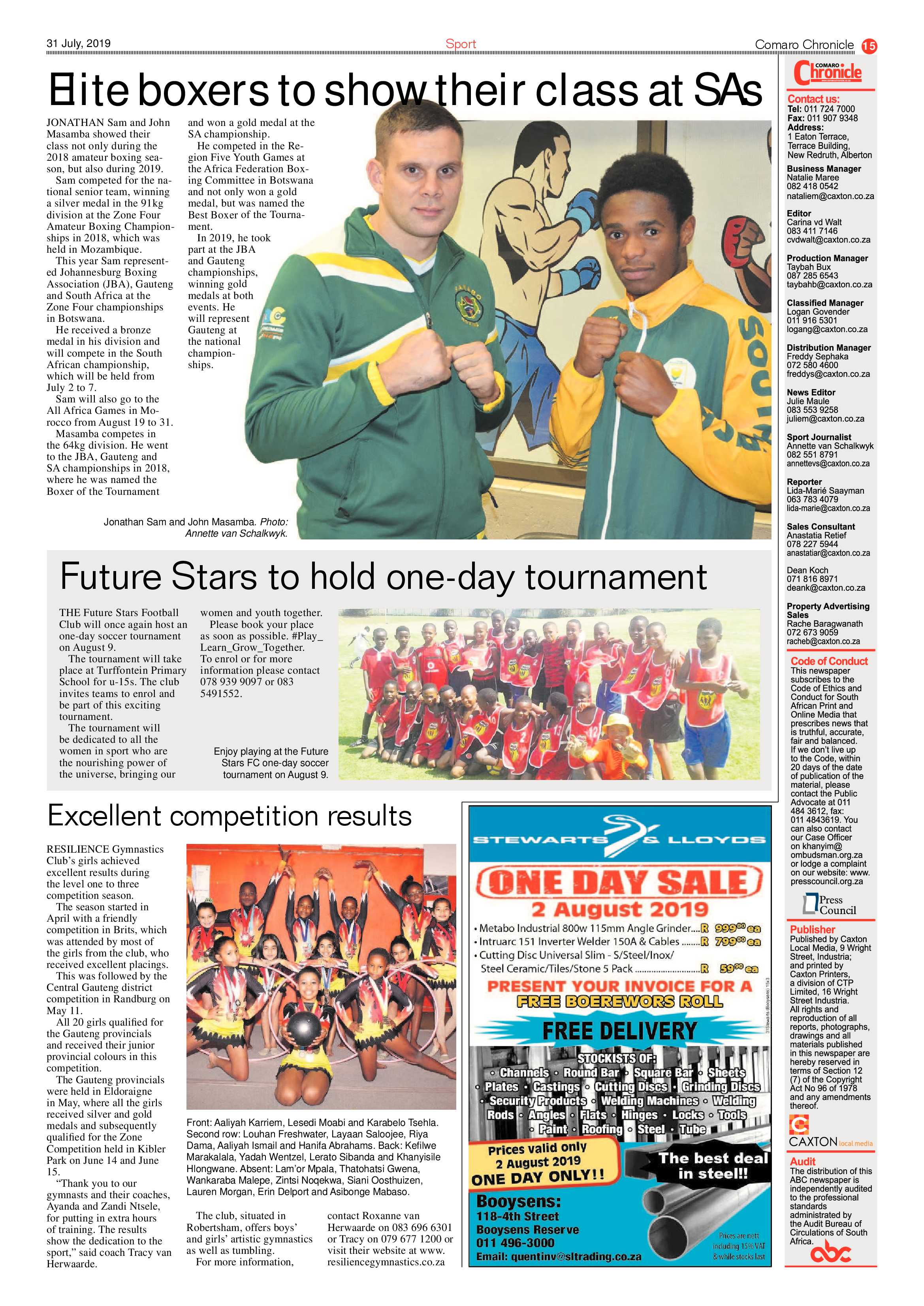 Comaro Chronicle 31 July 2019 page 19
