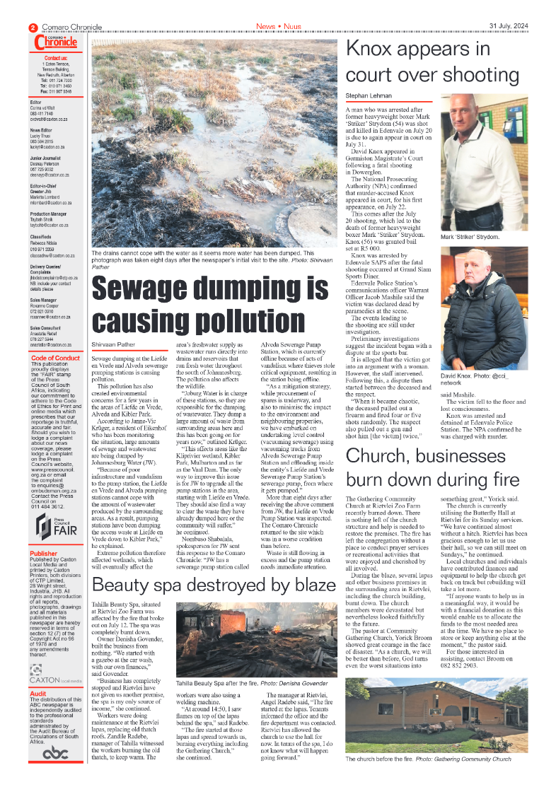 Comaro Chronicle 31 July 2024 page 2
