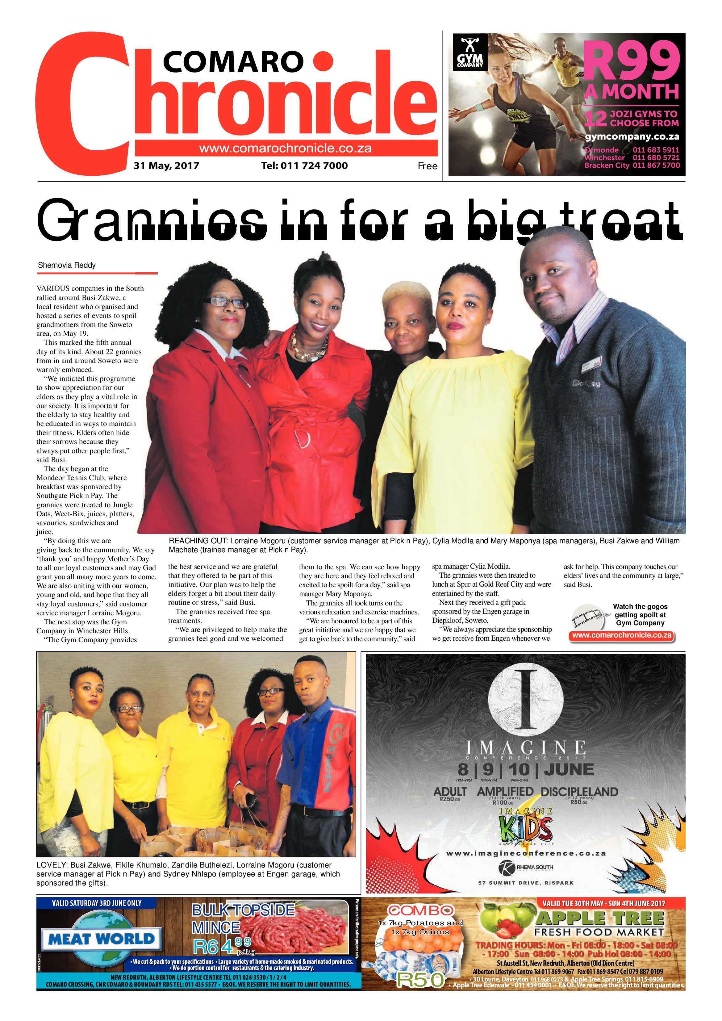 Comaro Chronicle 31 May 2017 page 1
