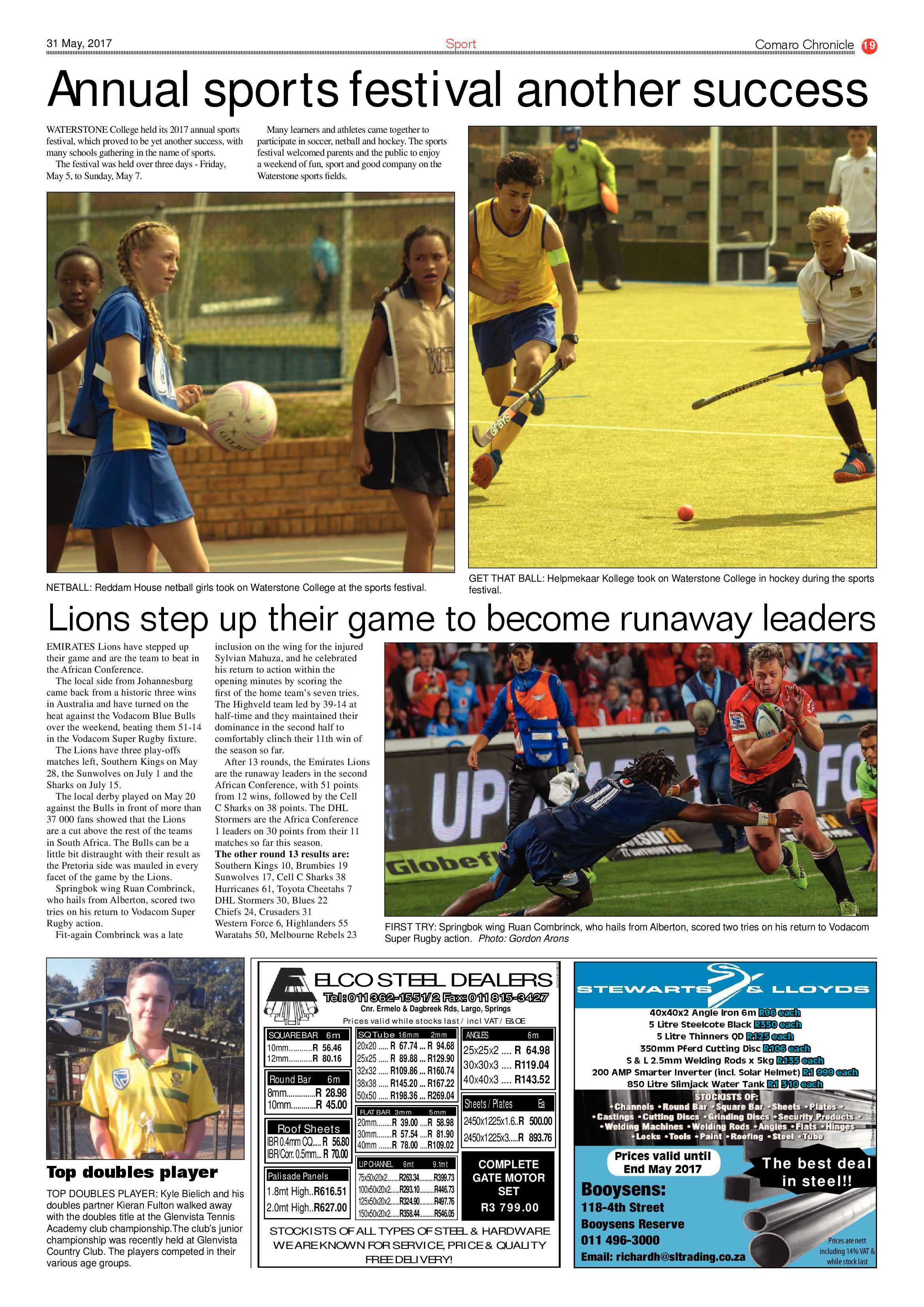 Comaro Chronicle 31 May 2017 page 19