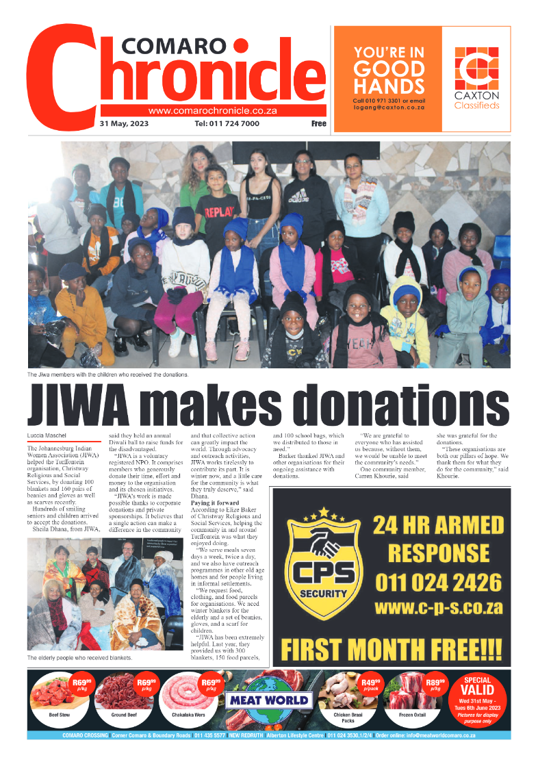 Comaro Chronicle 31 May 2023 page 1