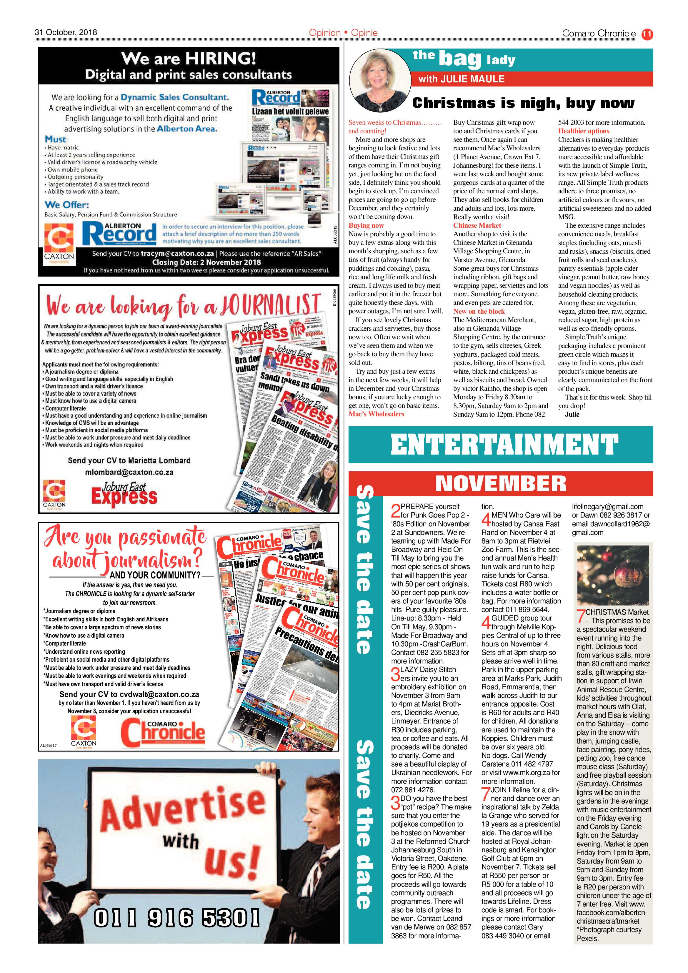 Comaro Chronicle 31 October 2018 page 11