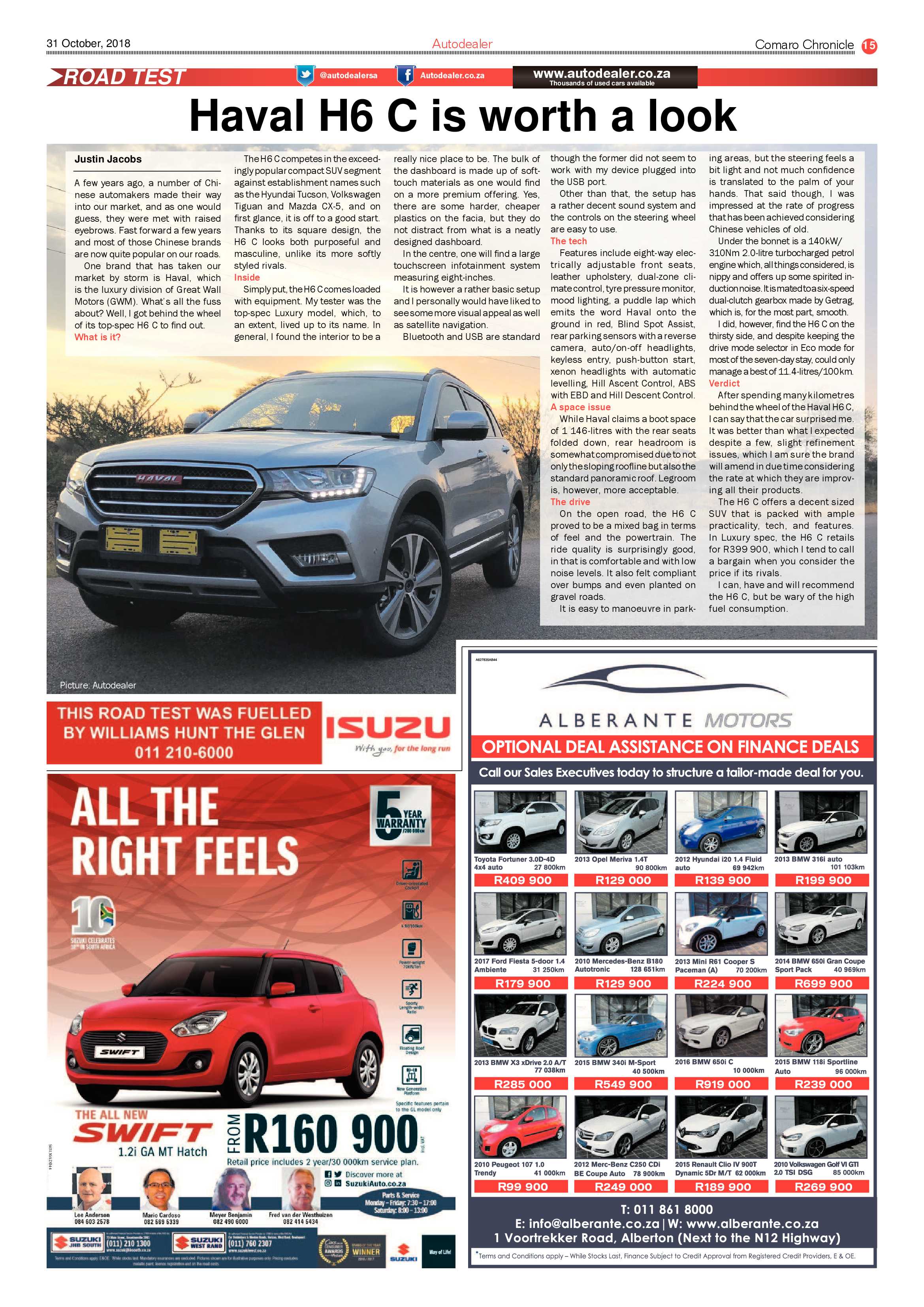 Comaro Chronicle 31 October 2018 page 15