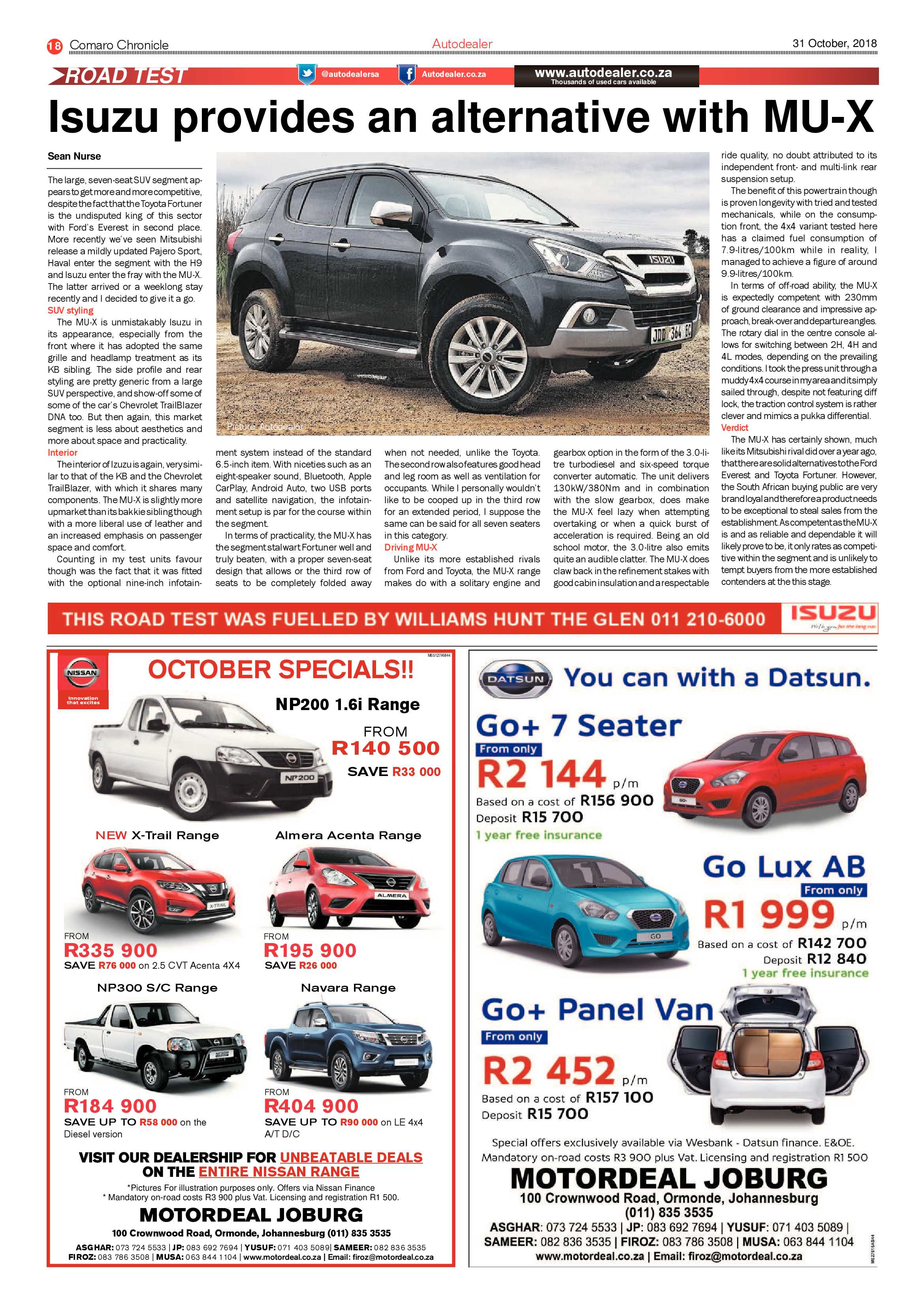 Comaro Chronicle 31 October 2018 page 18