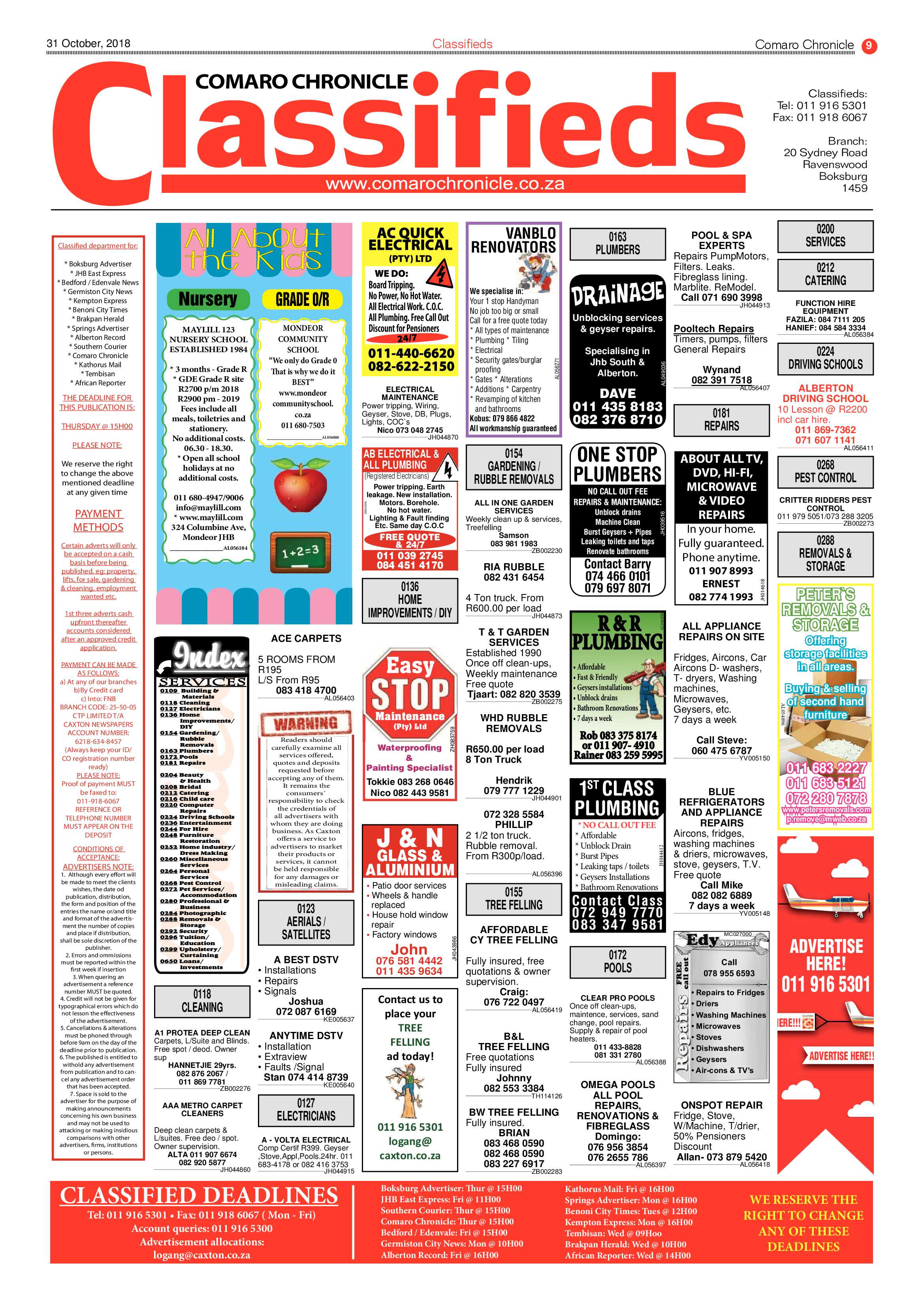Comaro Chronicle 31 October 2018 page 9