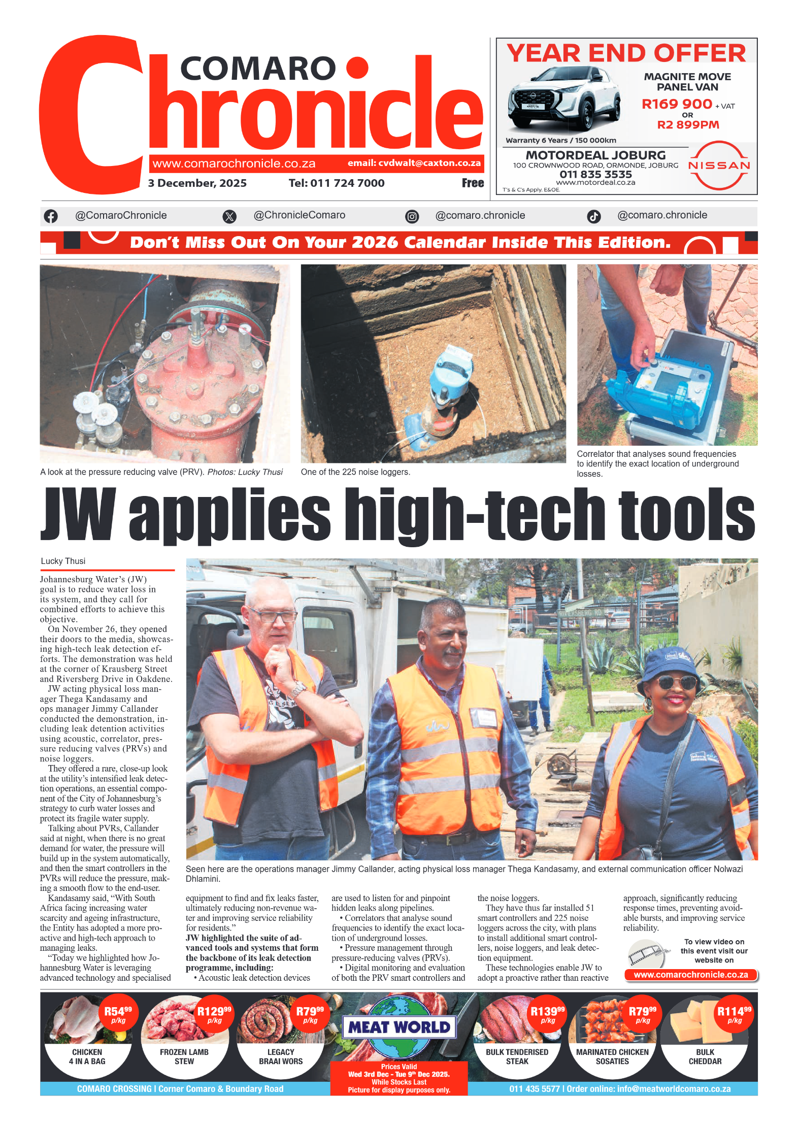 Comaro Chronicle 3 December 2025 page 1