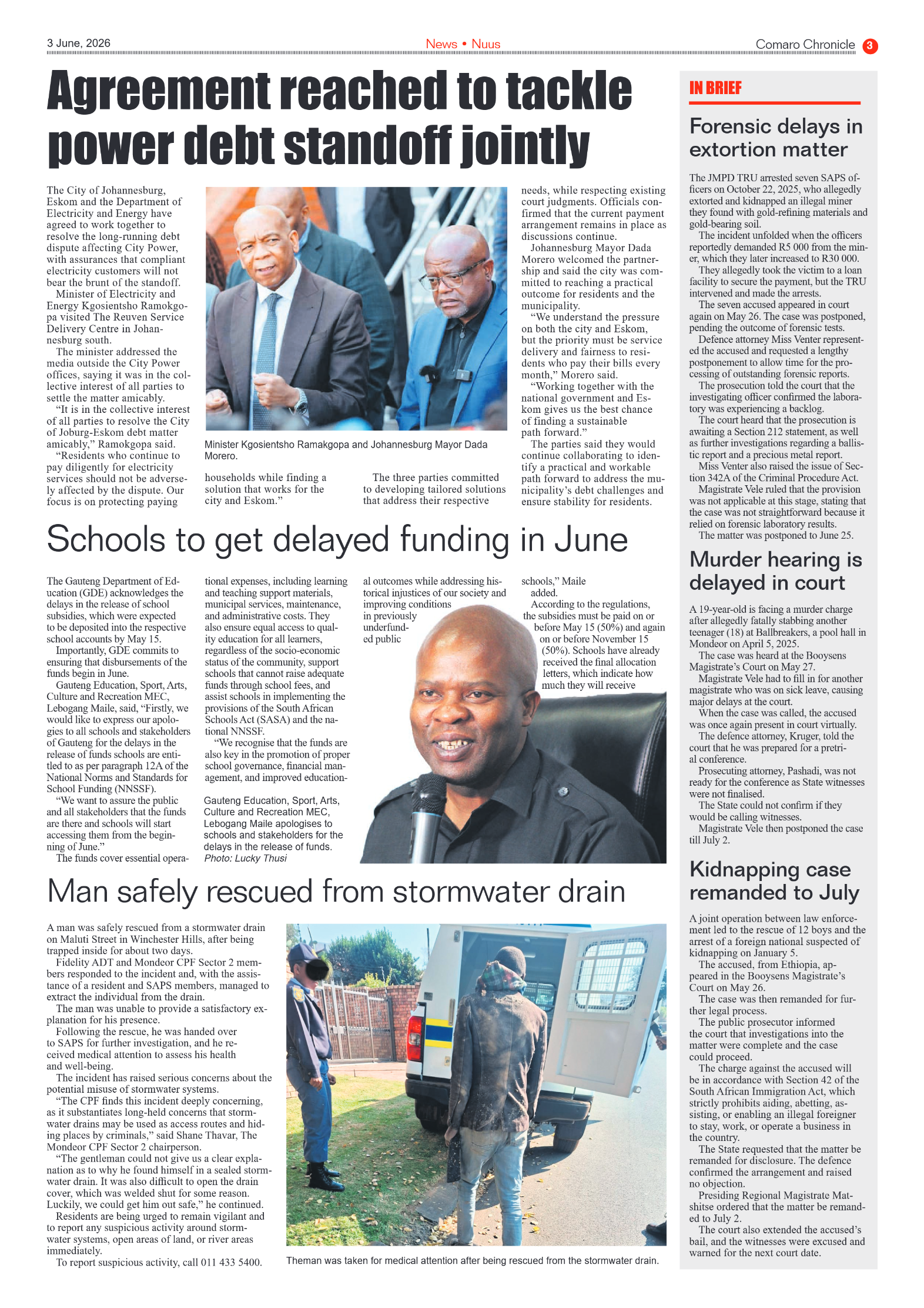 Comaro Chronicle 3 June 2026 page 3