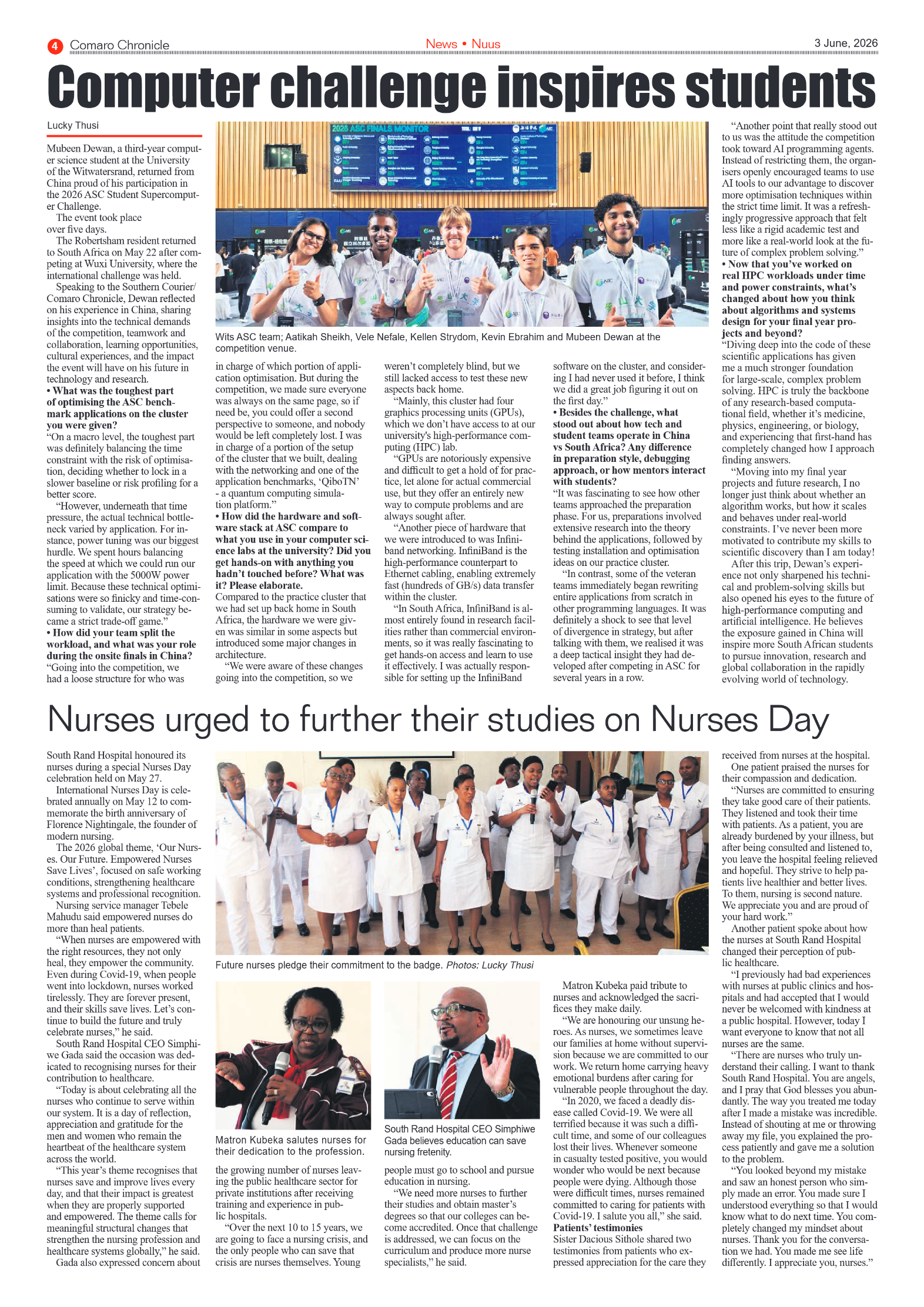 Comaro Chronicle 3 June 2026 page 4
