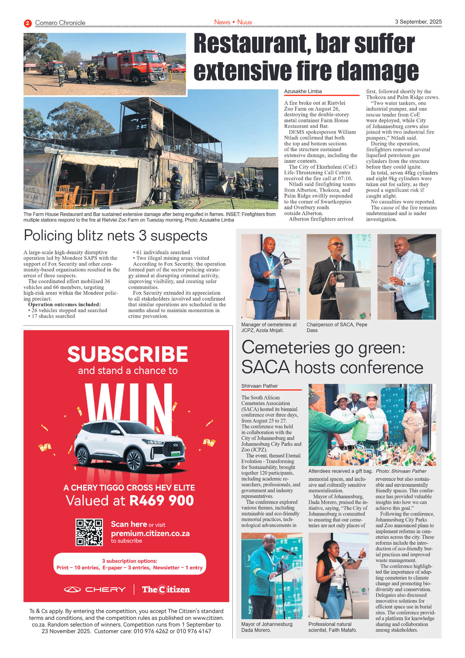 Comaro Chronicle 3 September 2025 page 2