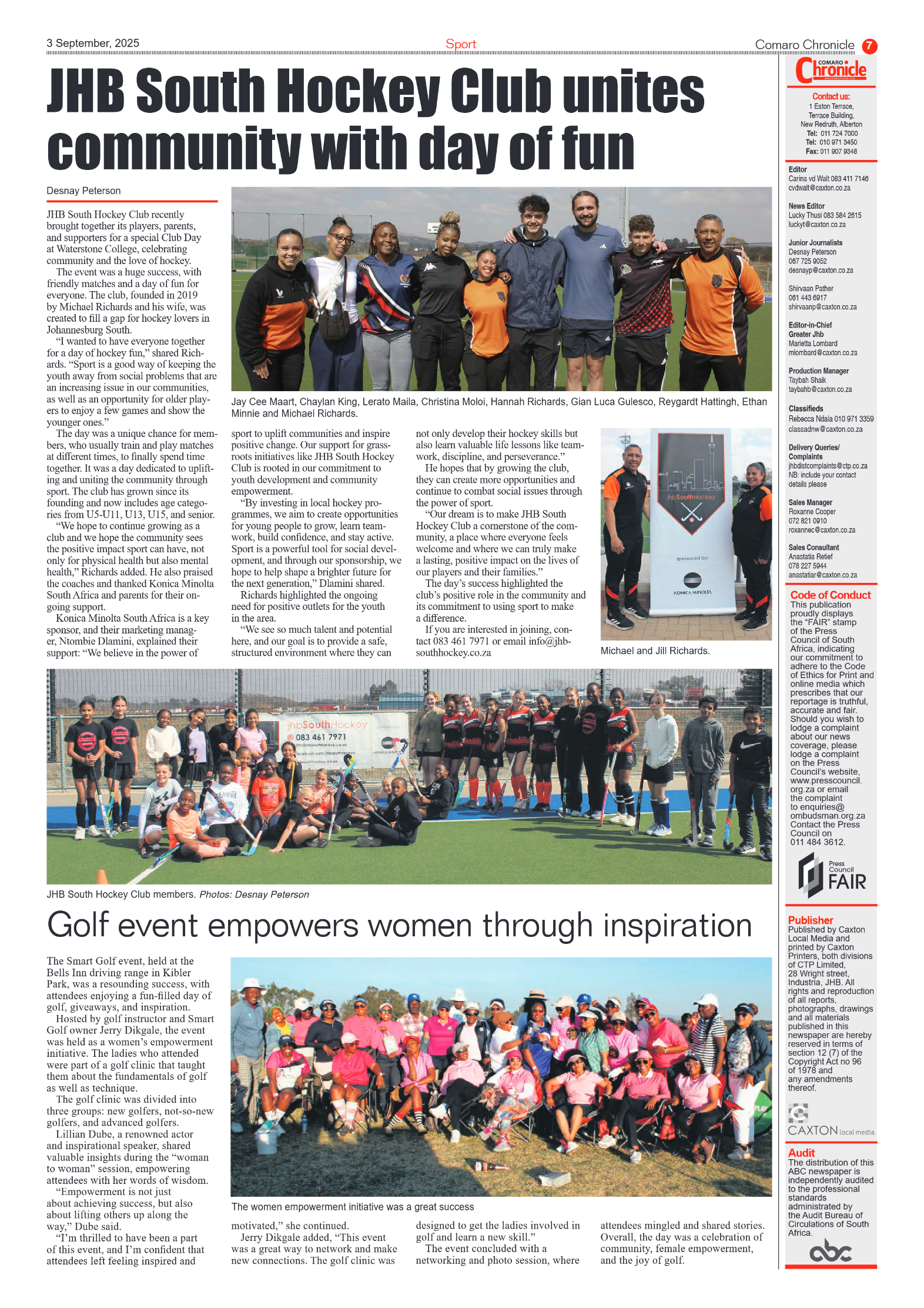 Comaro Chronicle 3 September 2025 page 7