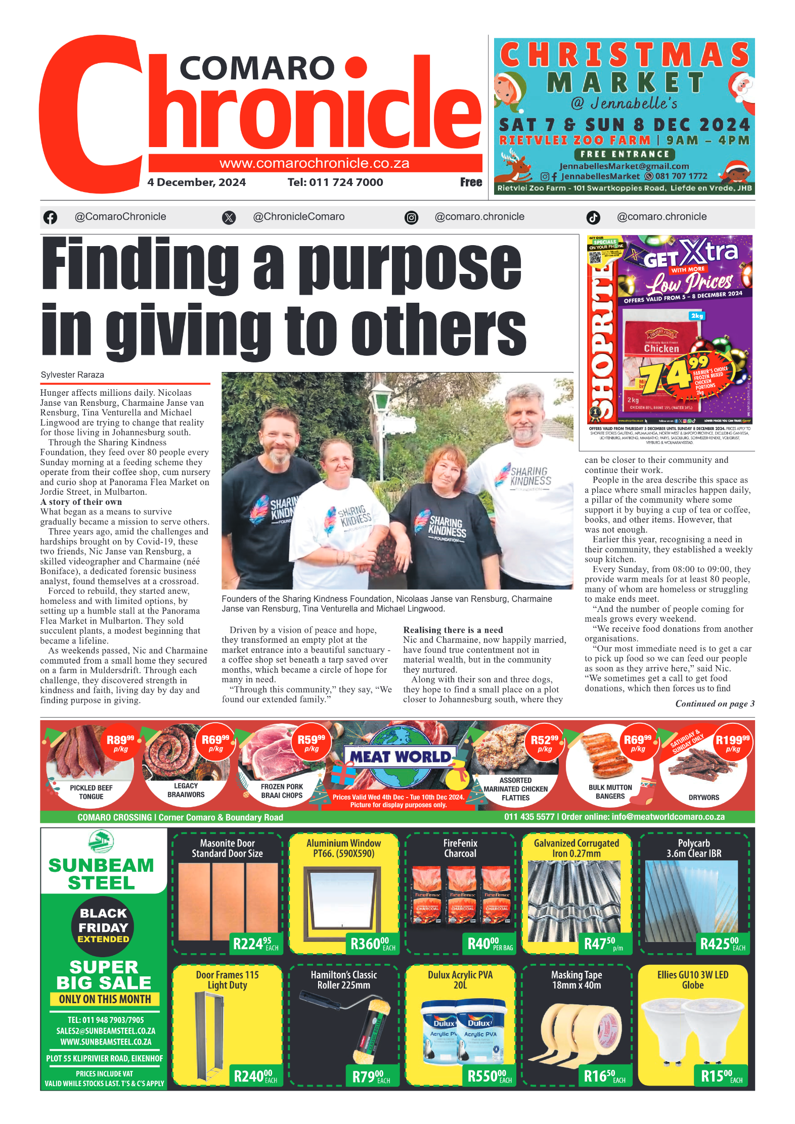 Comaro Chronicle 4 December 2024 page 1