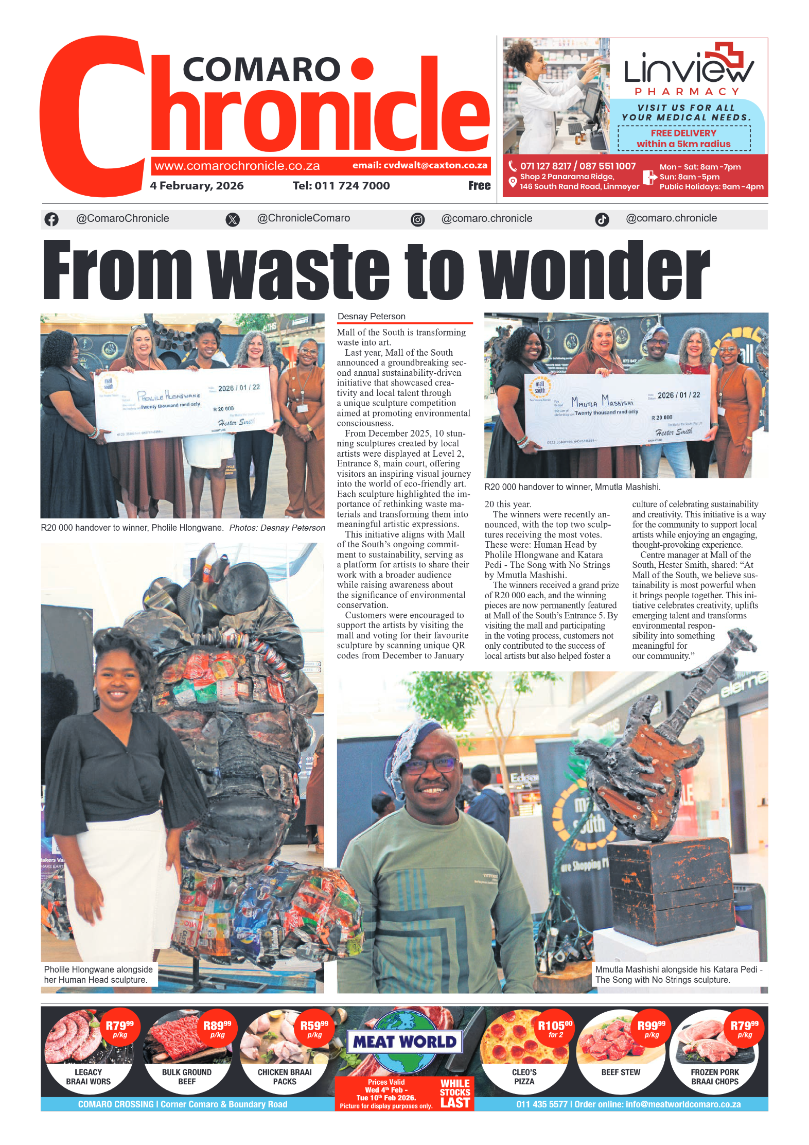 Comaro Chronicle 4 February 2026 page 1