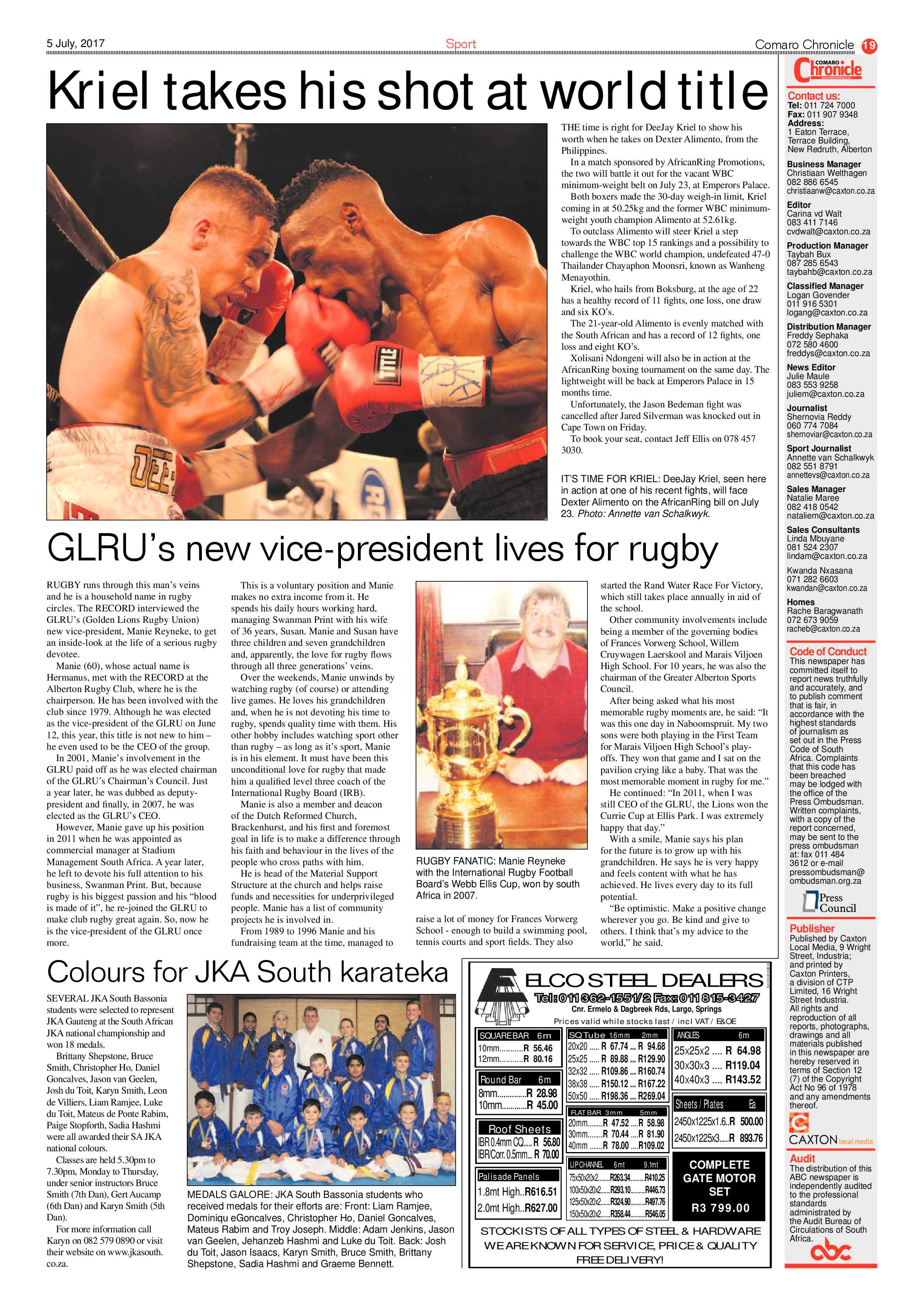 Comaro Chronicle 4 July 2017 page 19