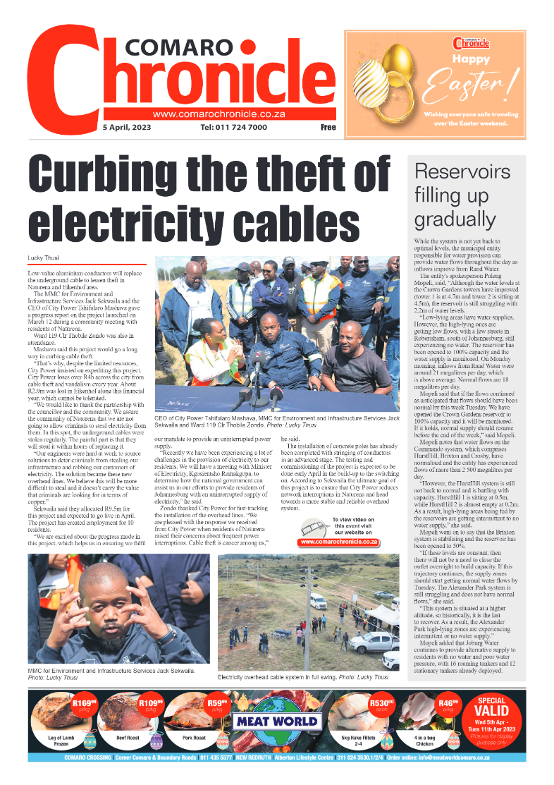 Comaro Chronicle 5 April 2023 page 1