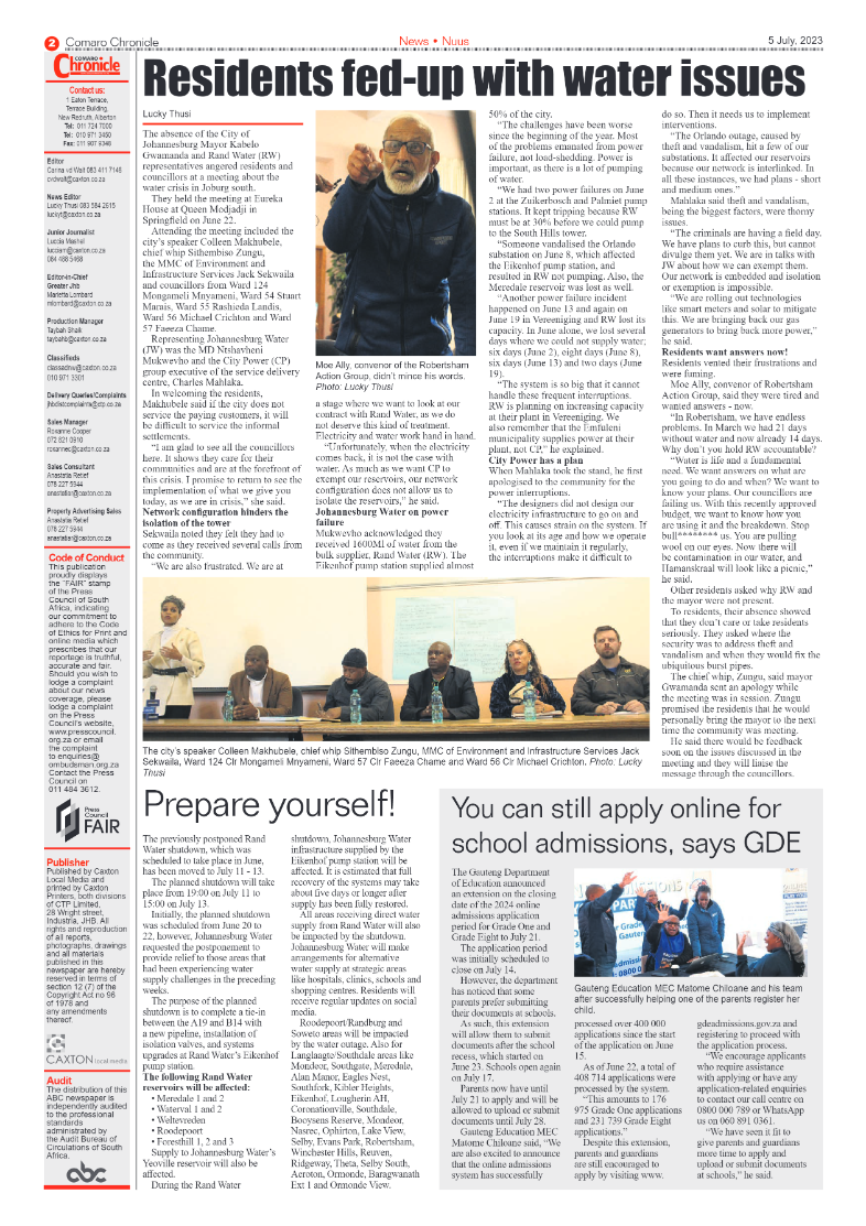 Comaro Chronicle 5 July 2023 page 2