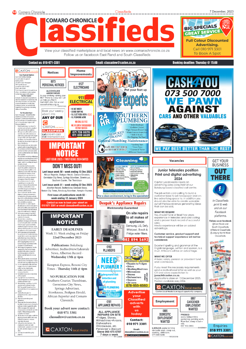 Comaro Chronicle 6 December 2023 page 10