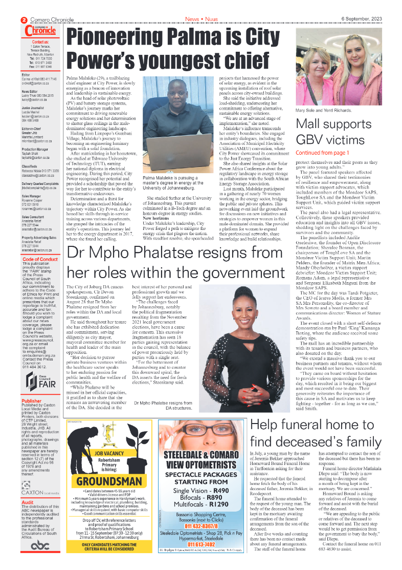Comaro Chronicle 6 September 2023 page 2