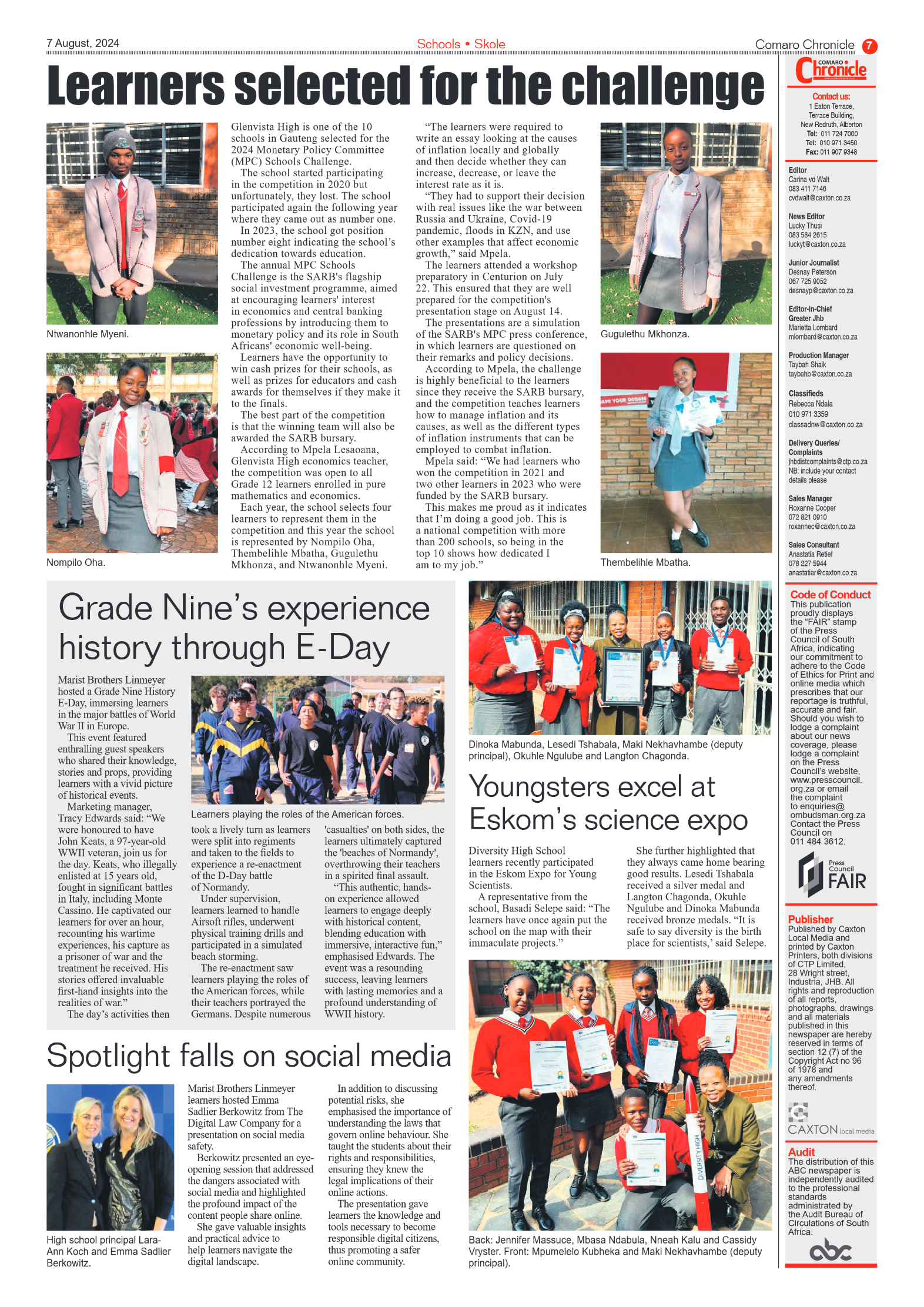 Comaro Chronicle 7 August 2024 page 7