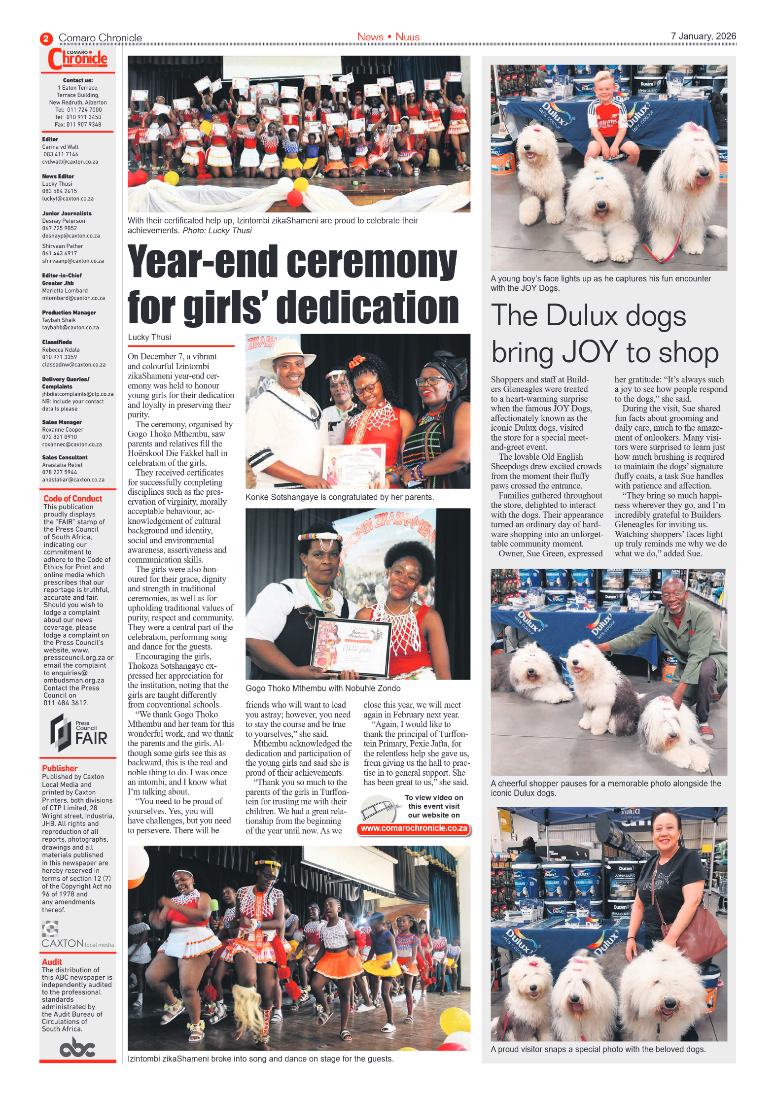 Comaro Chronicle 7 January 2026 page 2