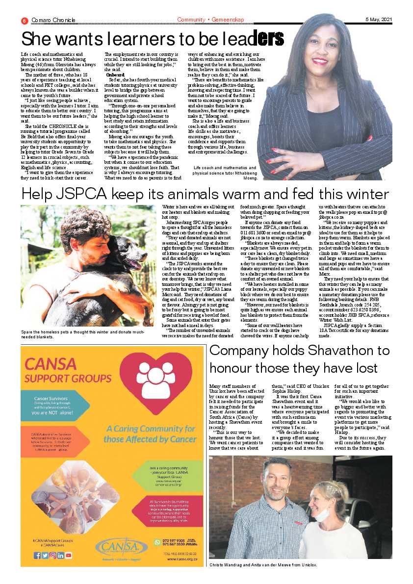 Comaro Chronicle 7 May 2021 page 6