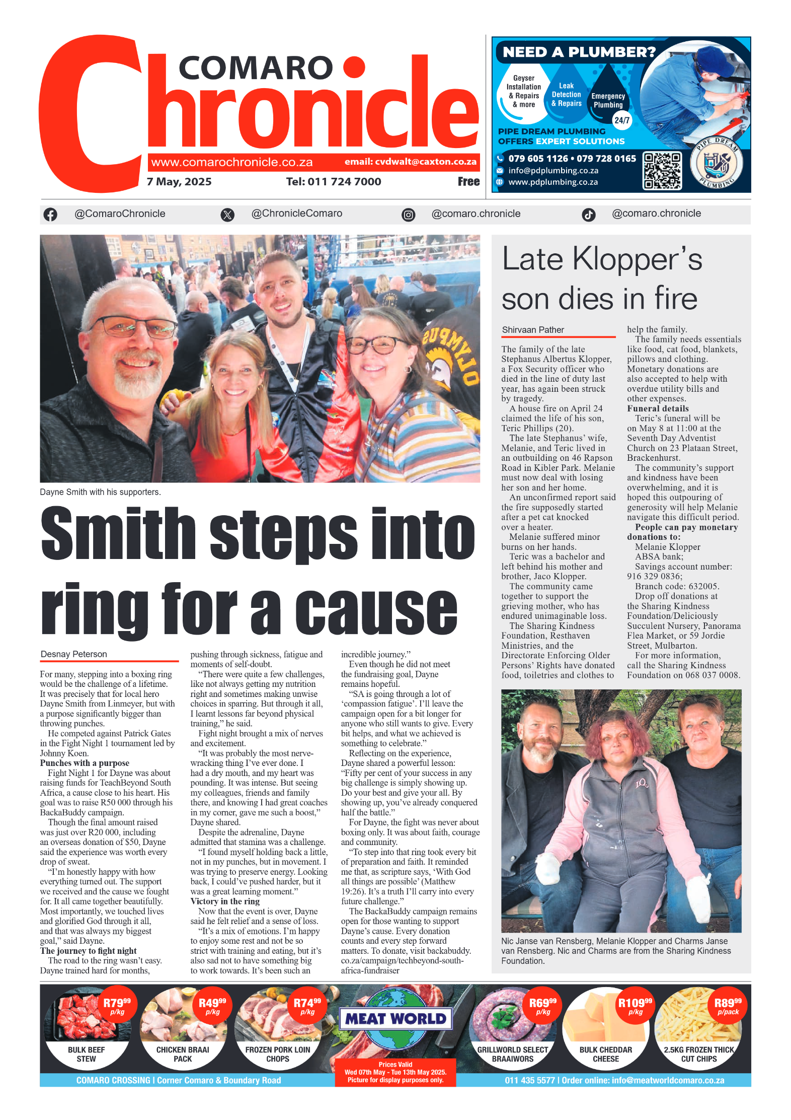 Comaro Chronicle 7 May 2025 page 1