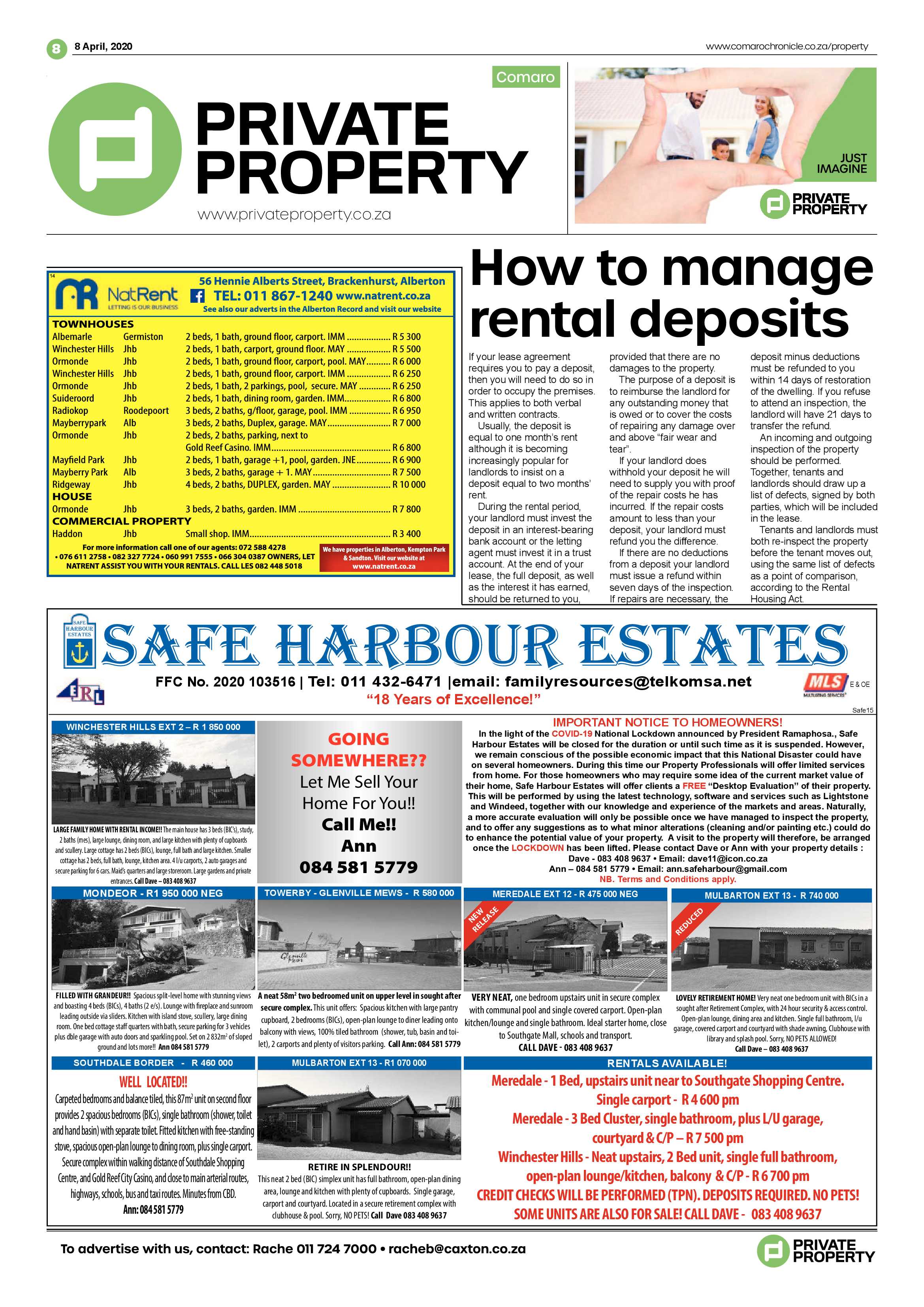 Comaro Chronicle 8 April 2020 page 12