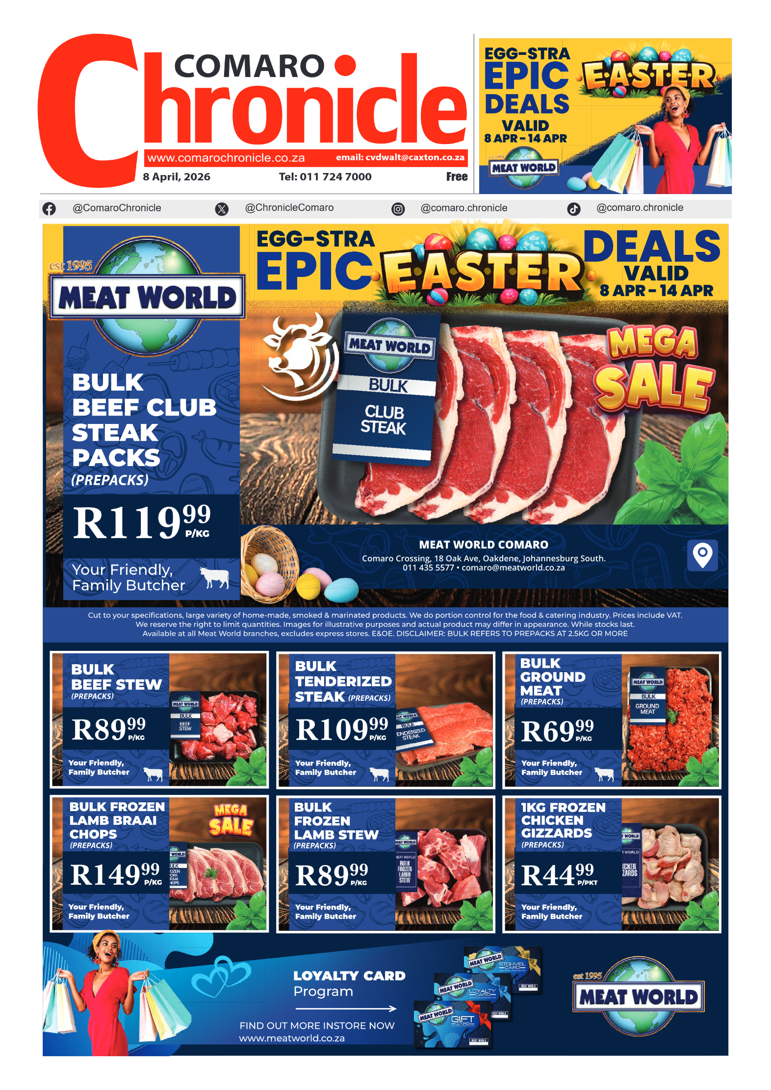 Comaro Chronicle 8 April 2026 page 1