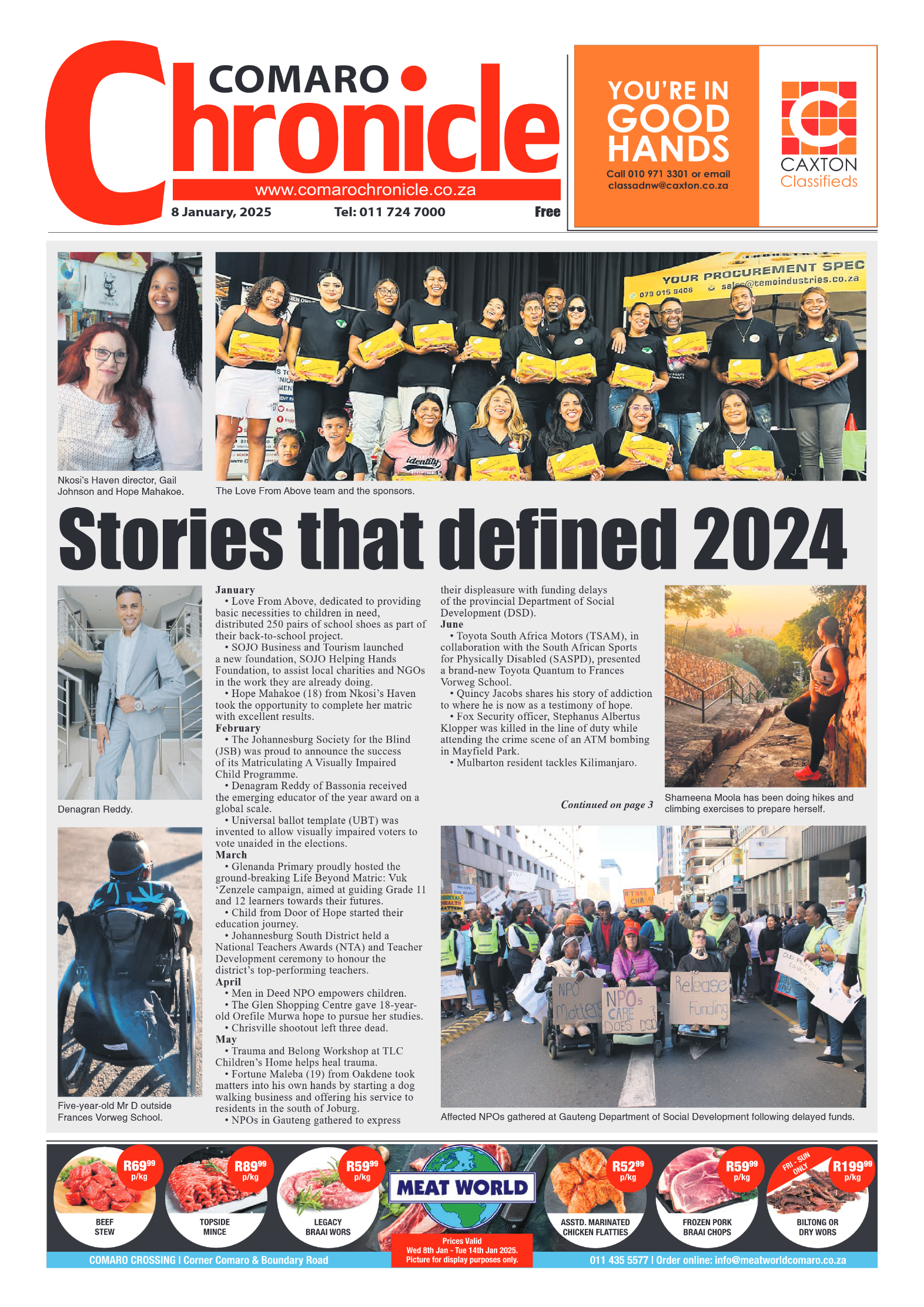 Comaro Chronicle 8 January 2025 page 1