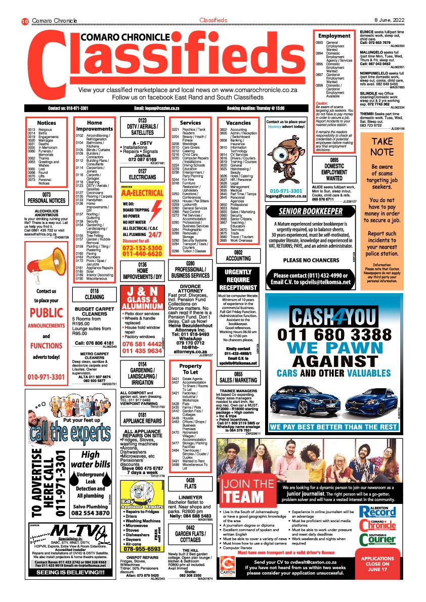 Comaro Chronicle 8 June 2022 page 12