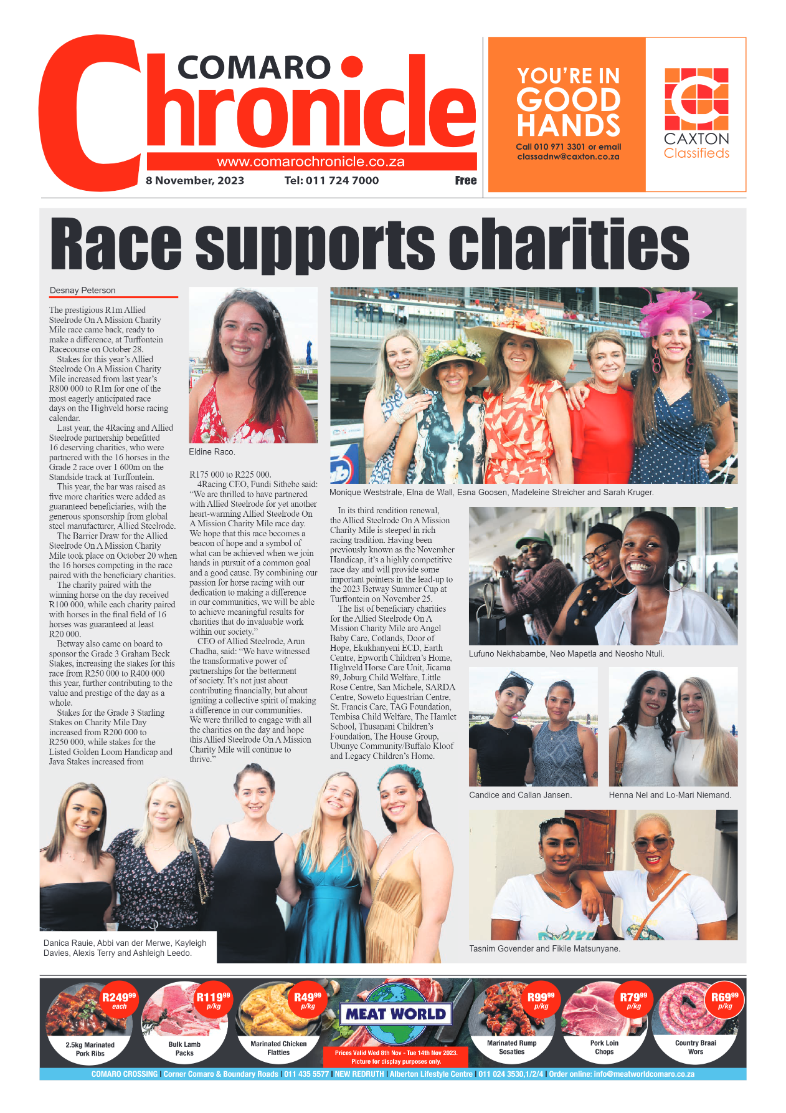 Comaro Chronicle 8 November 2023 page 1