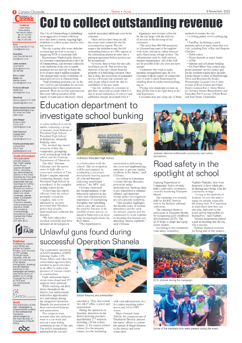 Comaro Chronicle 8 November 2023 page 2