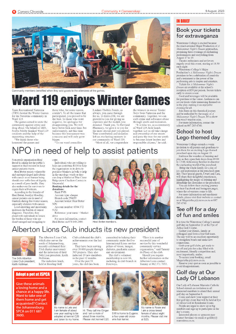Comaro Chronicle 9 August 2023 page 6