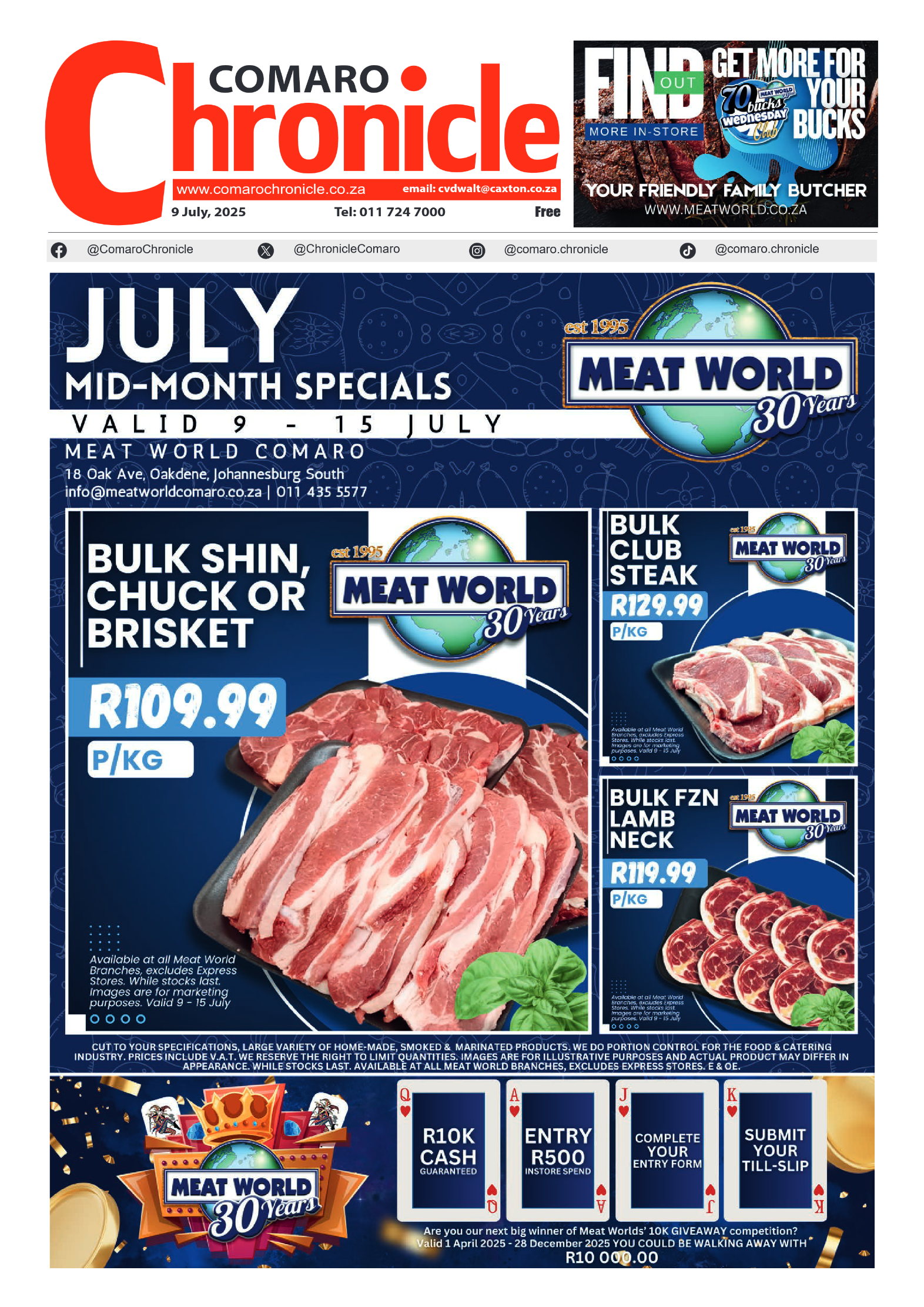 Comaro Chronicle 9 July 2025 page 1