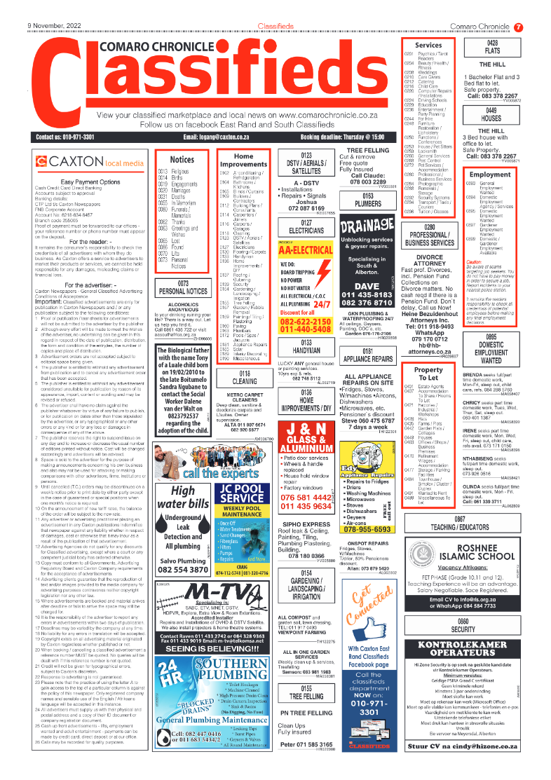 Comaro Chronicle 9 Nov 2022 page 7
