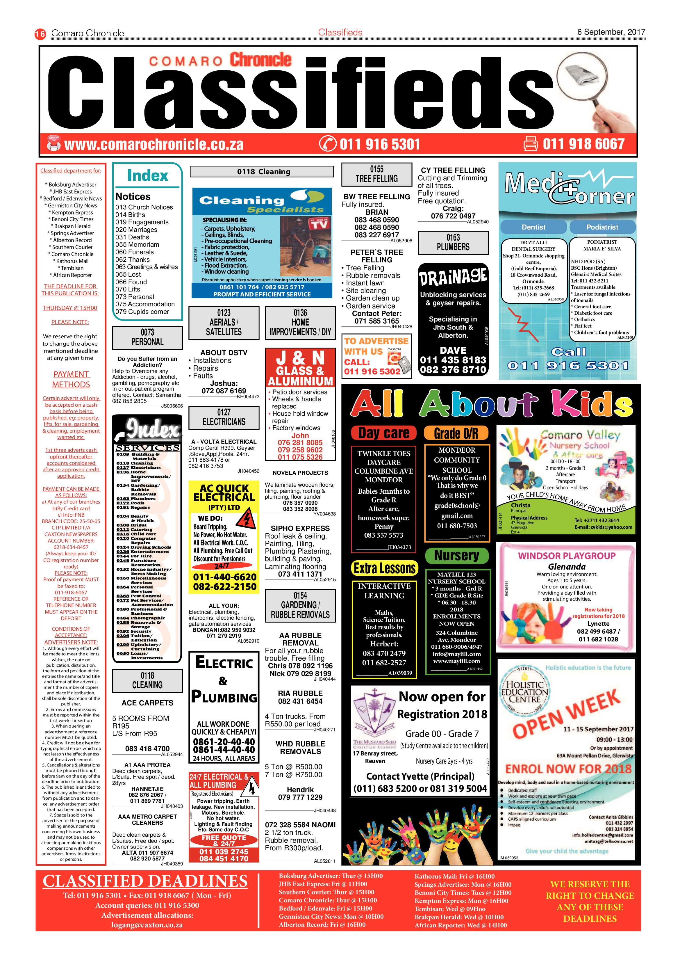 Comaro Chronicle News 06 September 2017 page 16